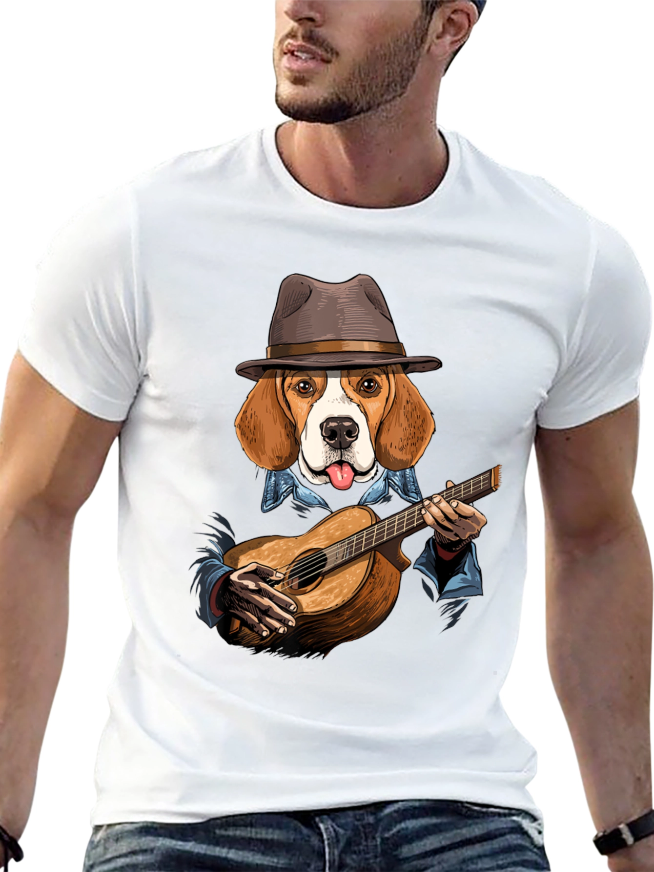 Dog Playing Guitar T-Shirt