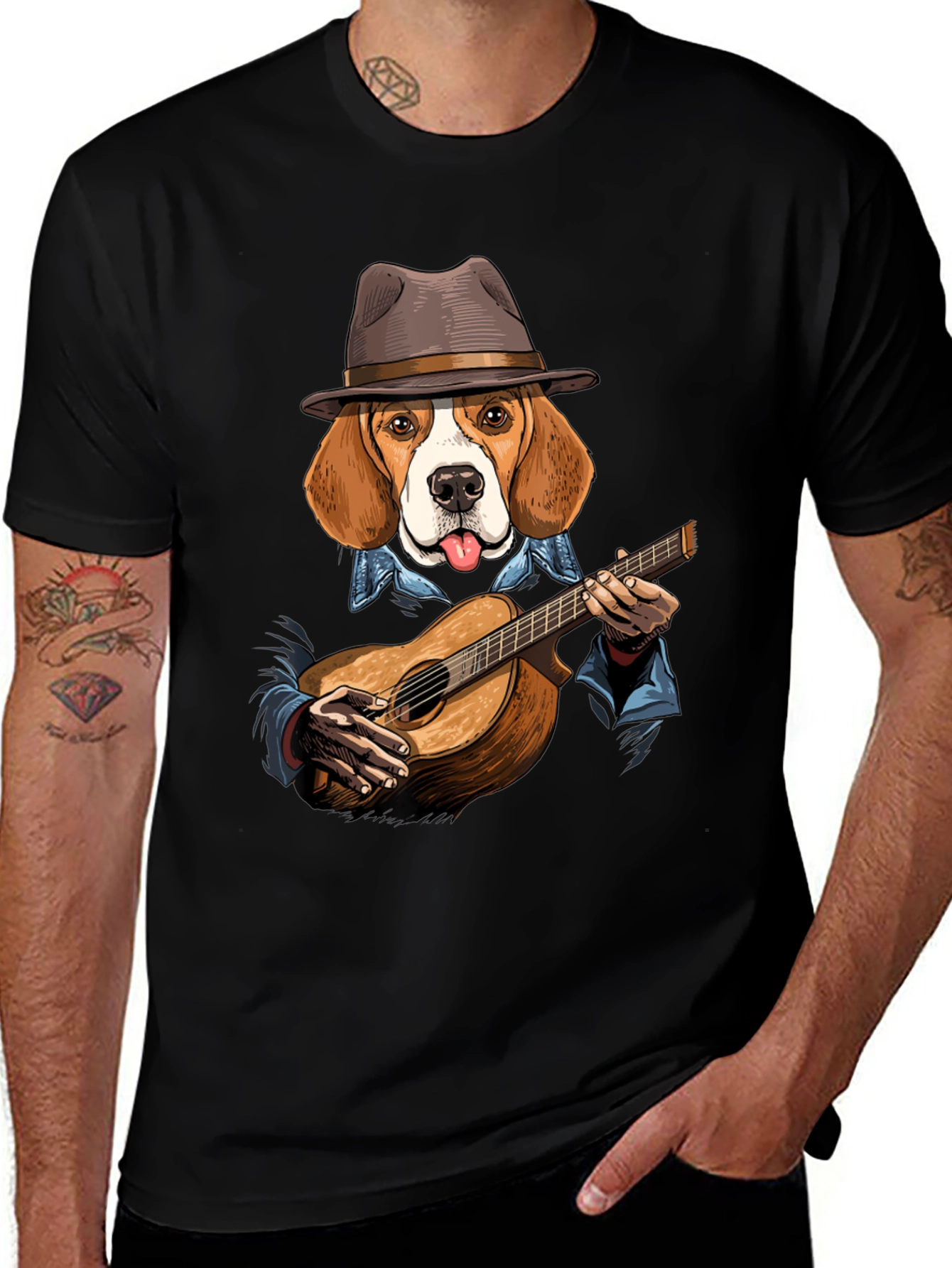 Dog Playing Guitar T-Shirt