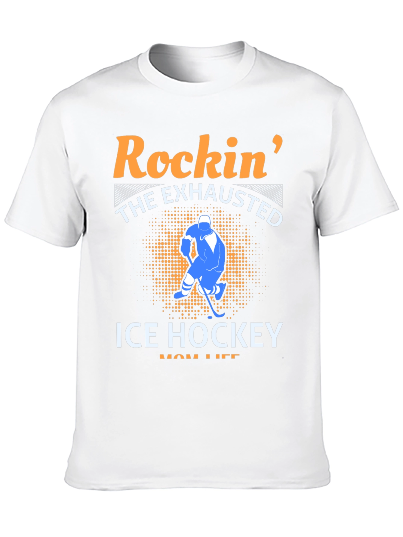 Rockin The Exhausted Ice Hockey Mom Life T-Shirt
