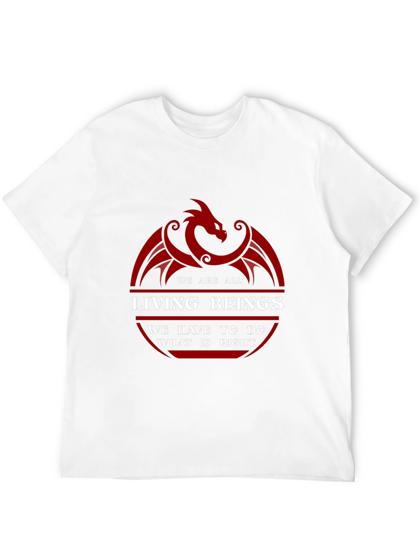 Dragon Living Beings Graphic Tee - Black