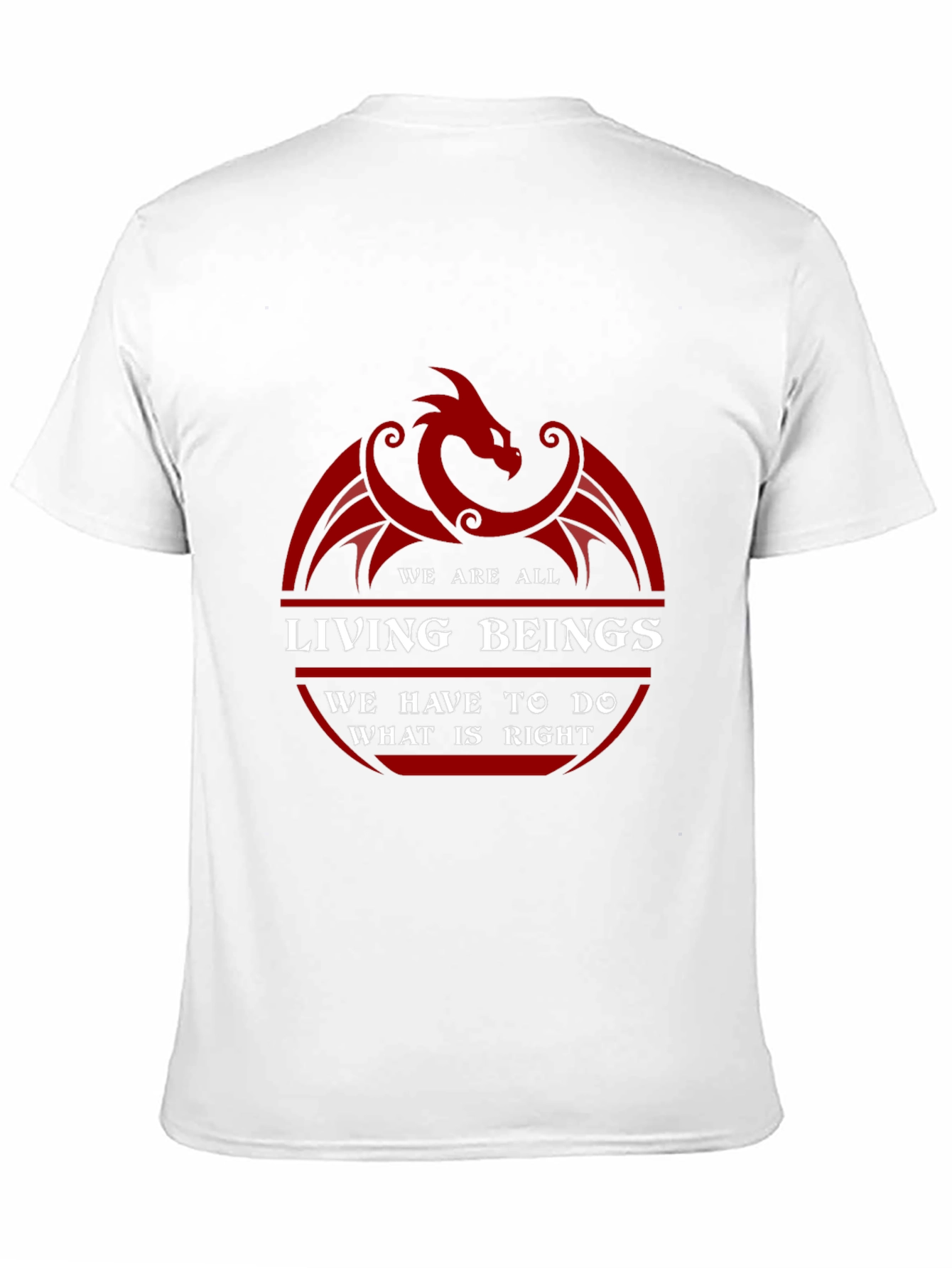Dragon Living Beings Graphic Tee - Black
