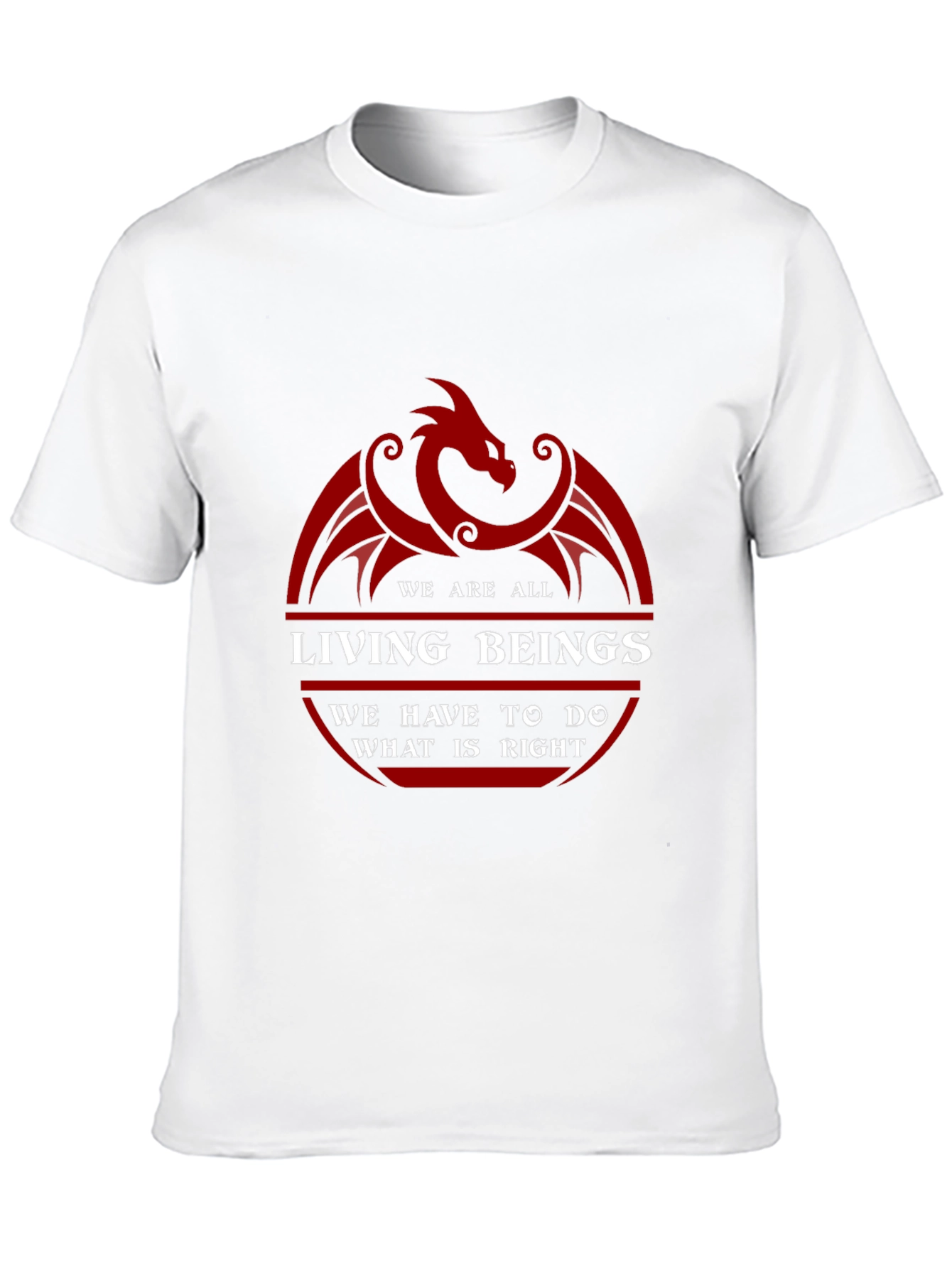 Dragon Living Beings Graphic Tee - Black