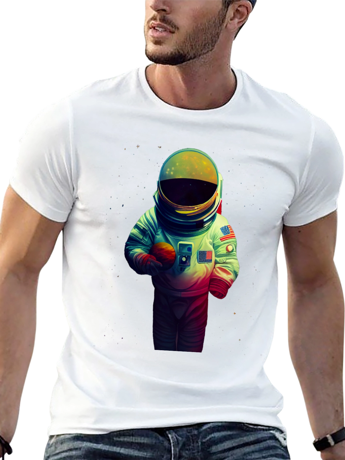 Astronaut Graphic Tee - Galaxy Explorer Shirt