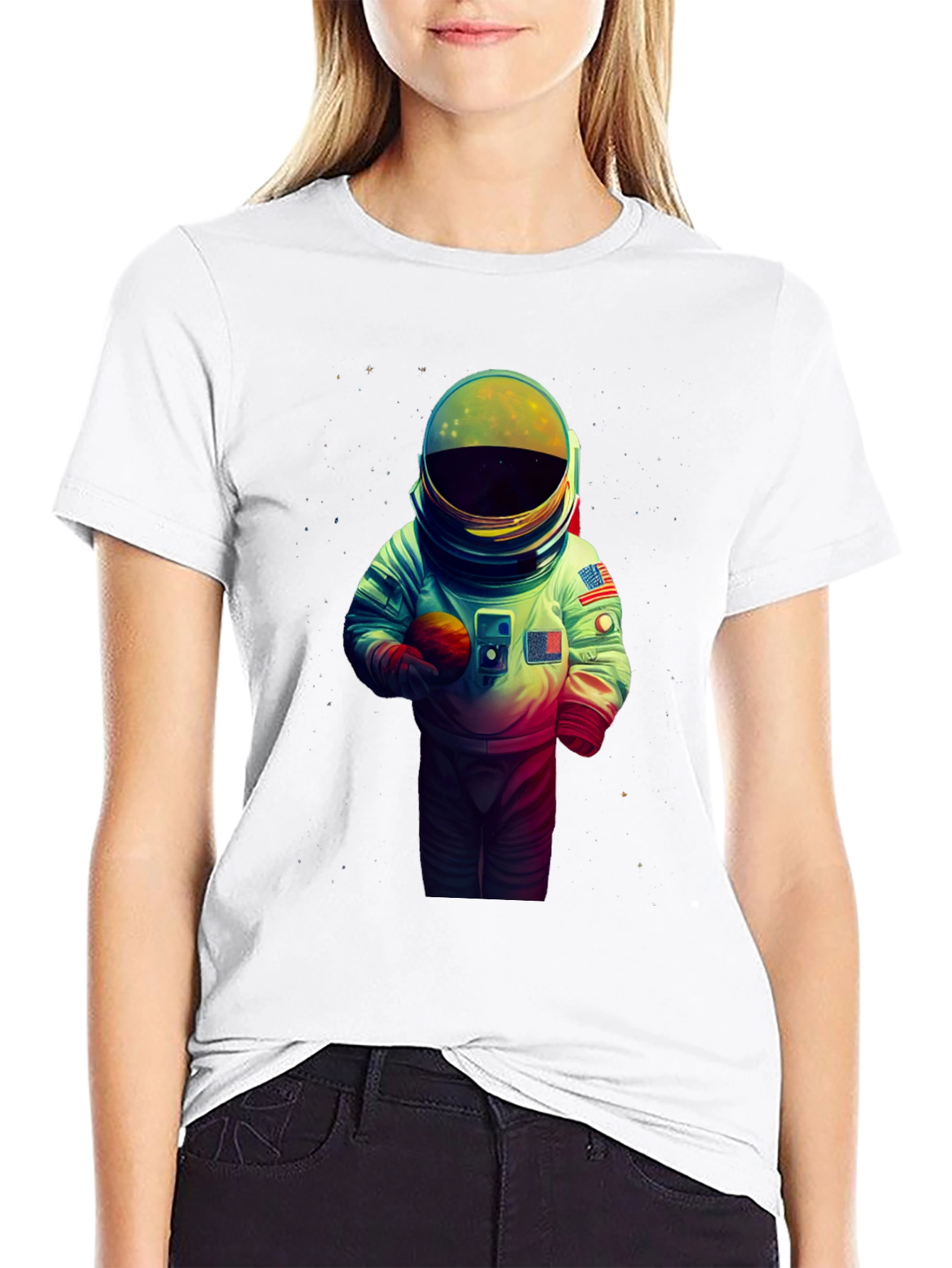 Astronaut Graphic Tee - Galaxy Explorer Shirt