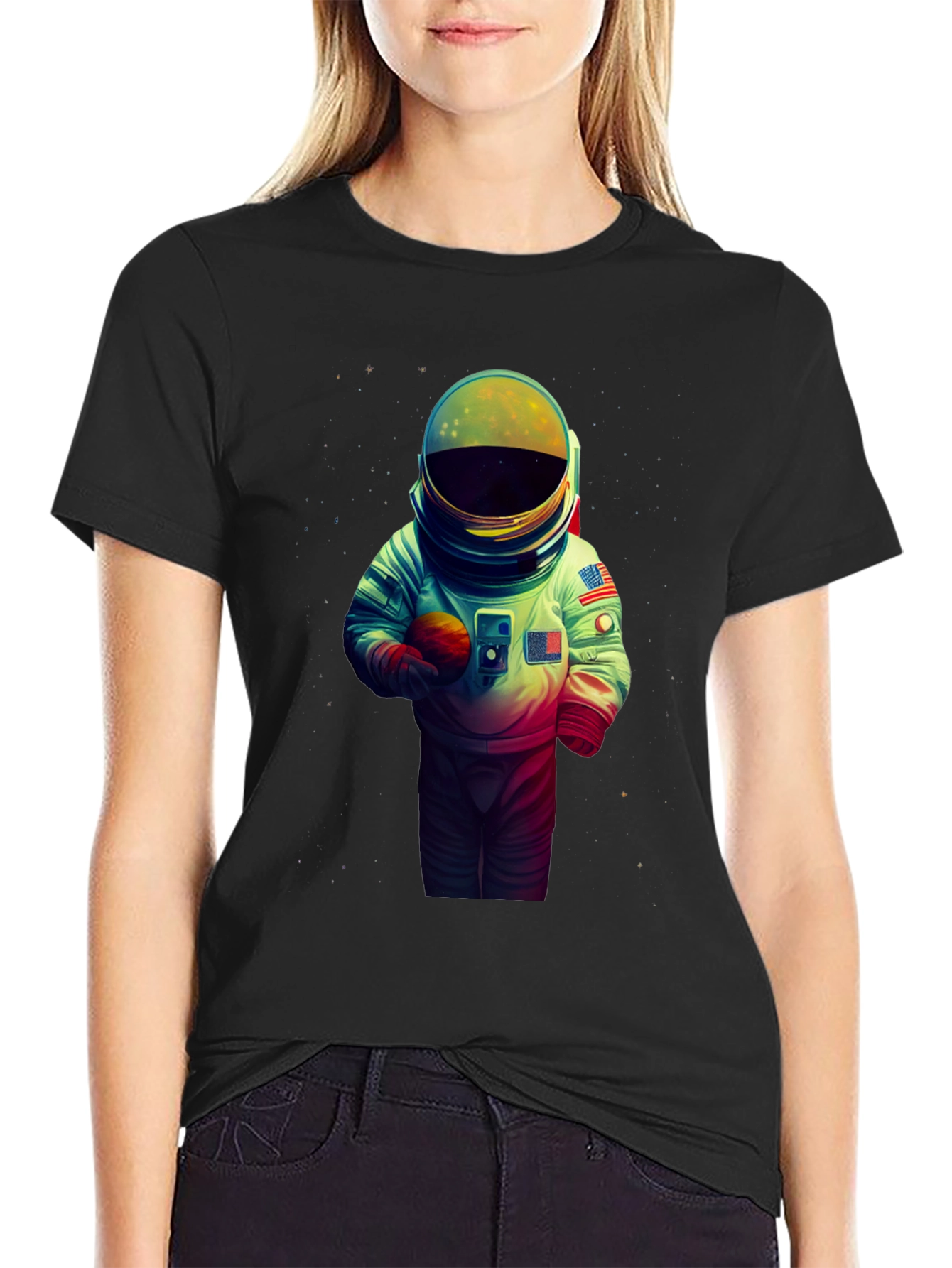 Astronaut Graphic Tee - Galaxy Explorer Shirt