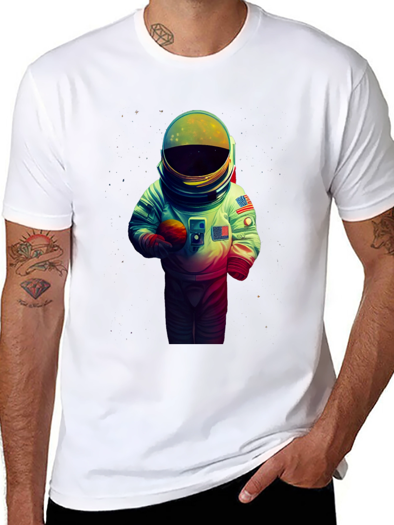 Astronaut Graphic Tee - Galaxy Explorer Shirt