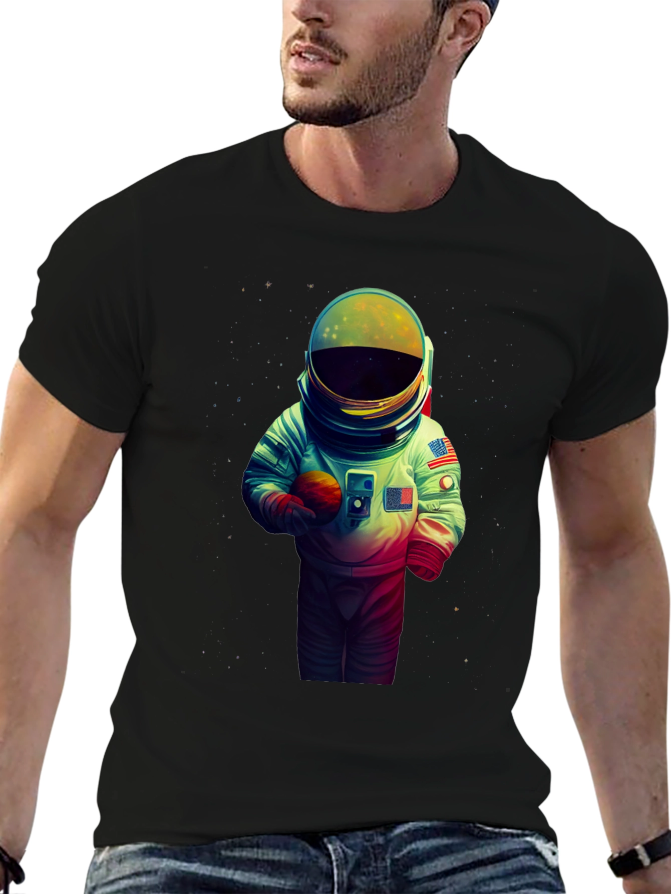 Astronaut Graphic Tee - Galaxy Explorer Shirt