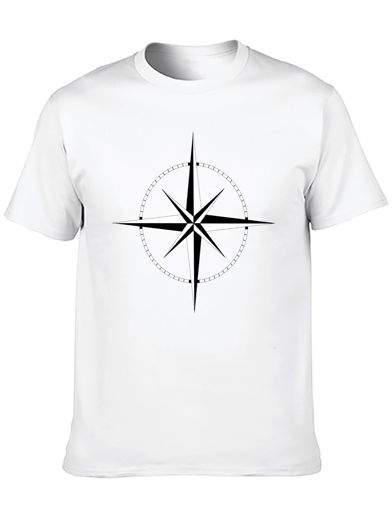 Compass Rose Graphic T-Shirt - Classic Black Tee