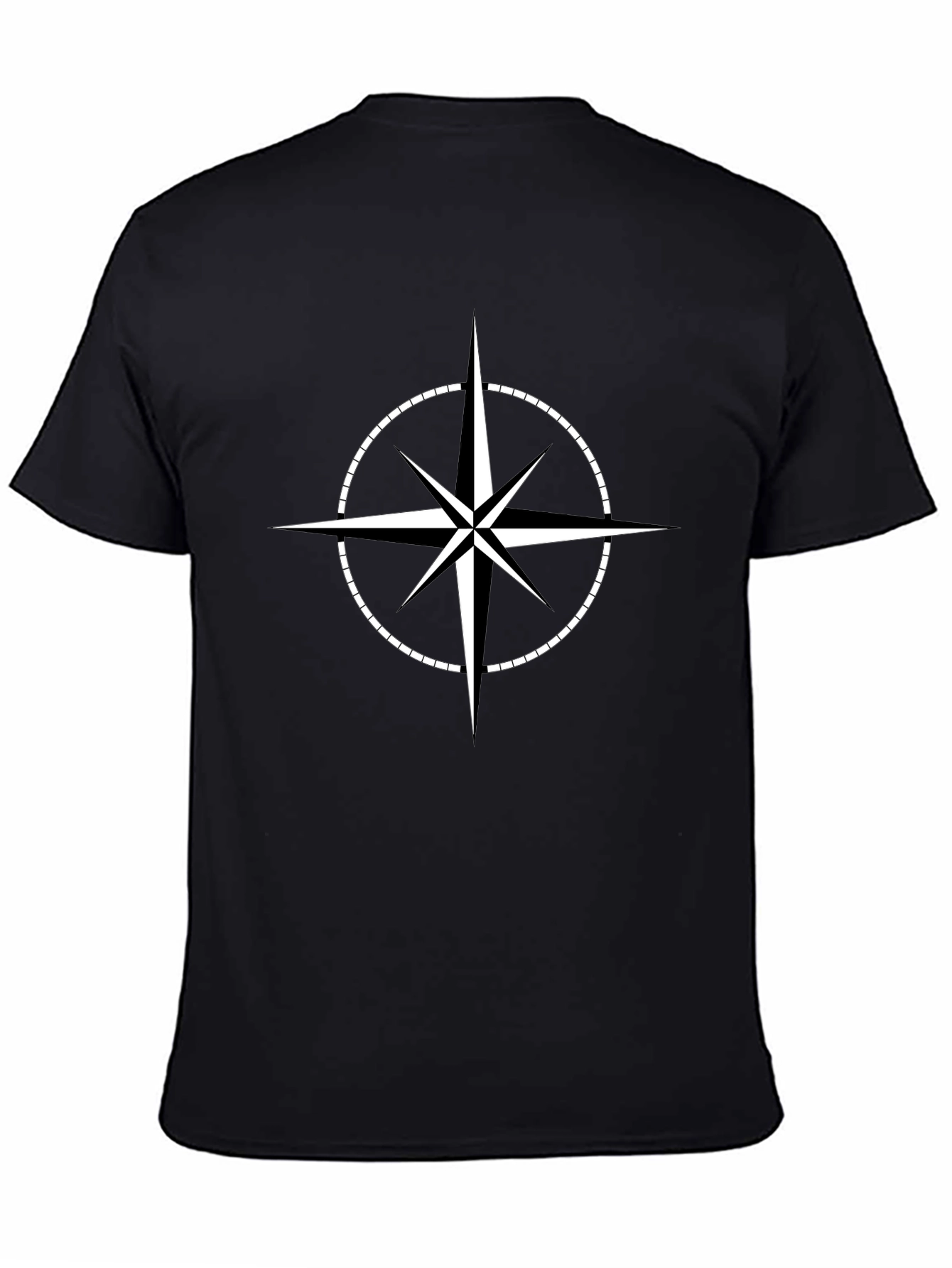 Compass Rose Graphic T-Shirt - Classic Black Tee