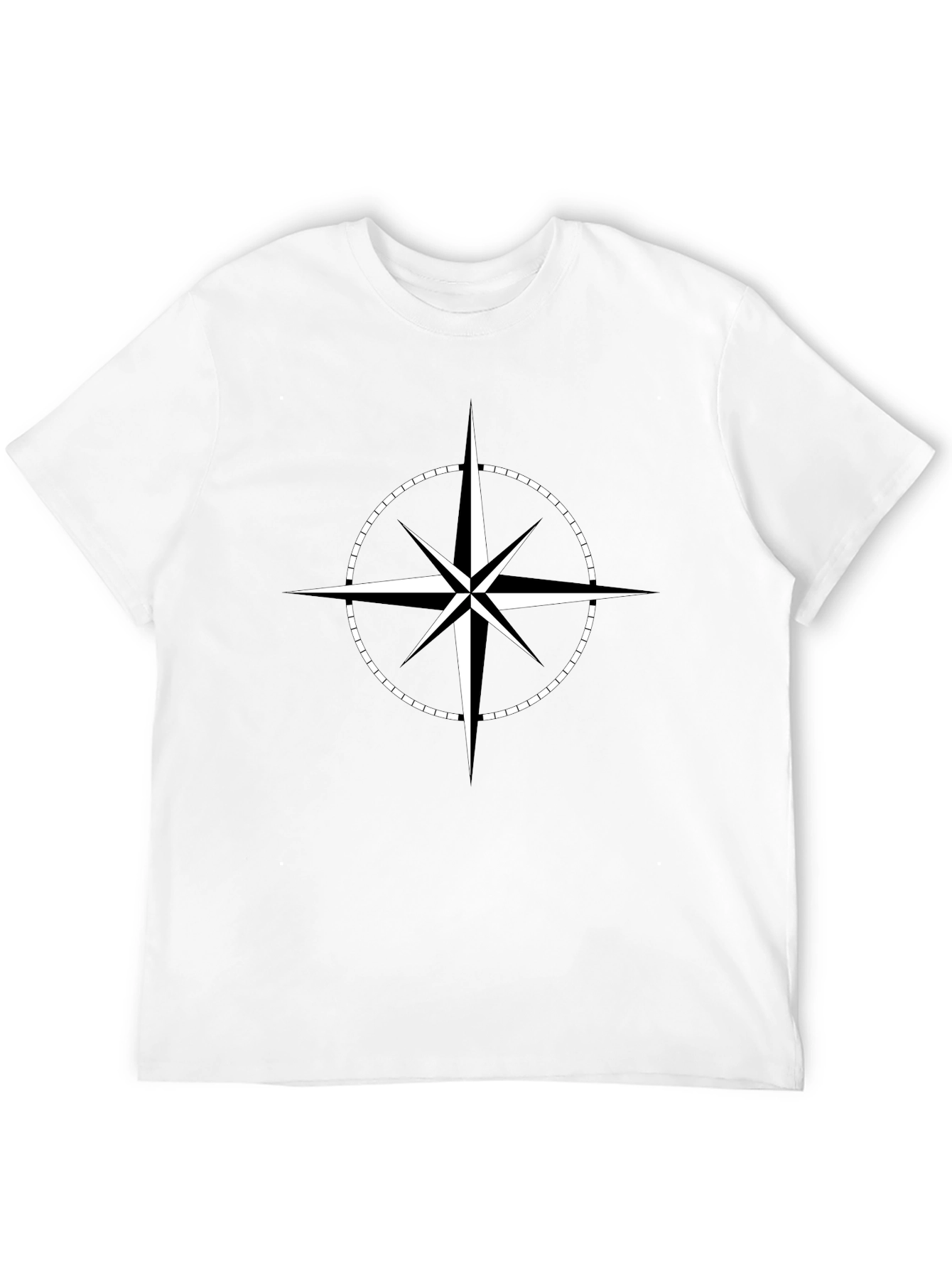 Compass Rose Graphic T-Shirt - Classic Black Tee