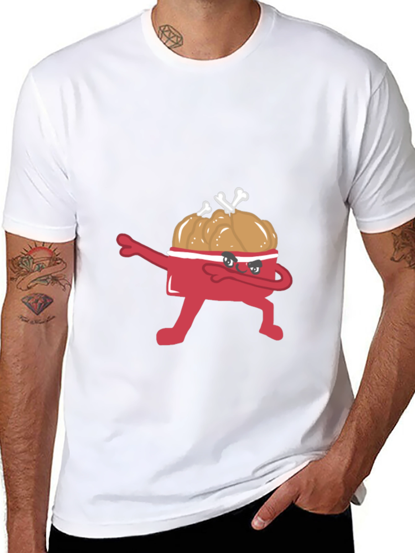Dabbing Fried Chicken Bucket T-Shirt