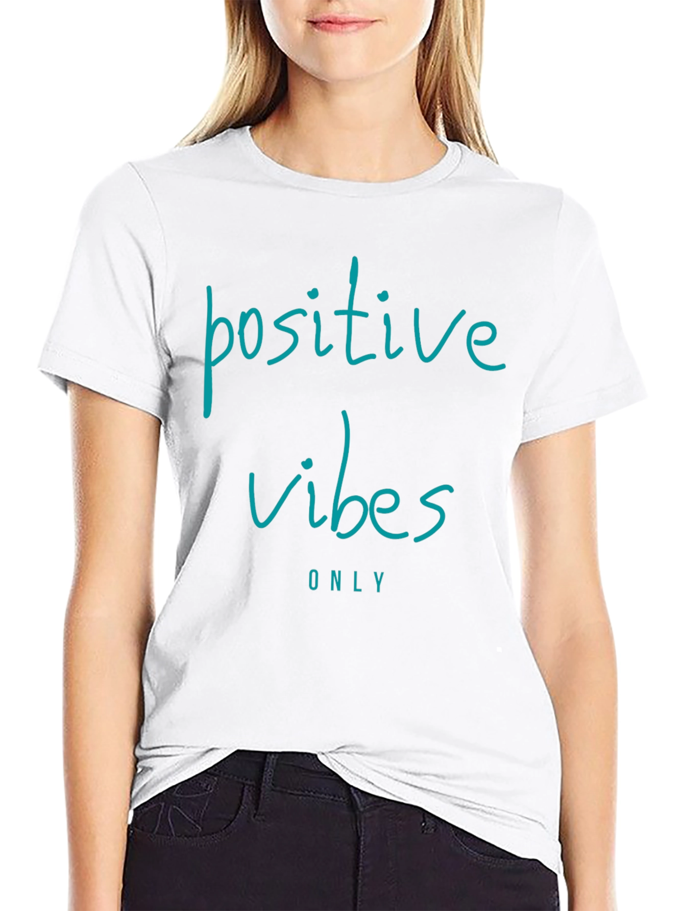 Positive Vibes Only Black Graphic Tee
