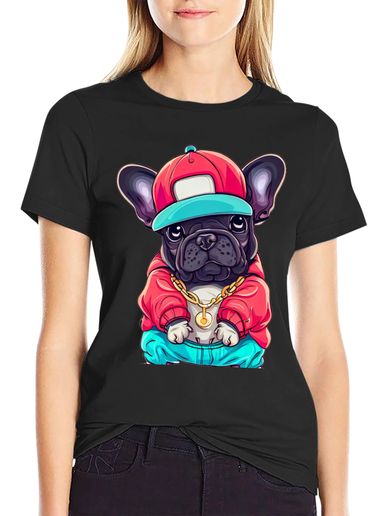 Cool Dog Graphic Tee - Trendy Streetwear Style