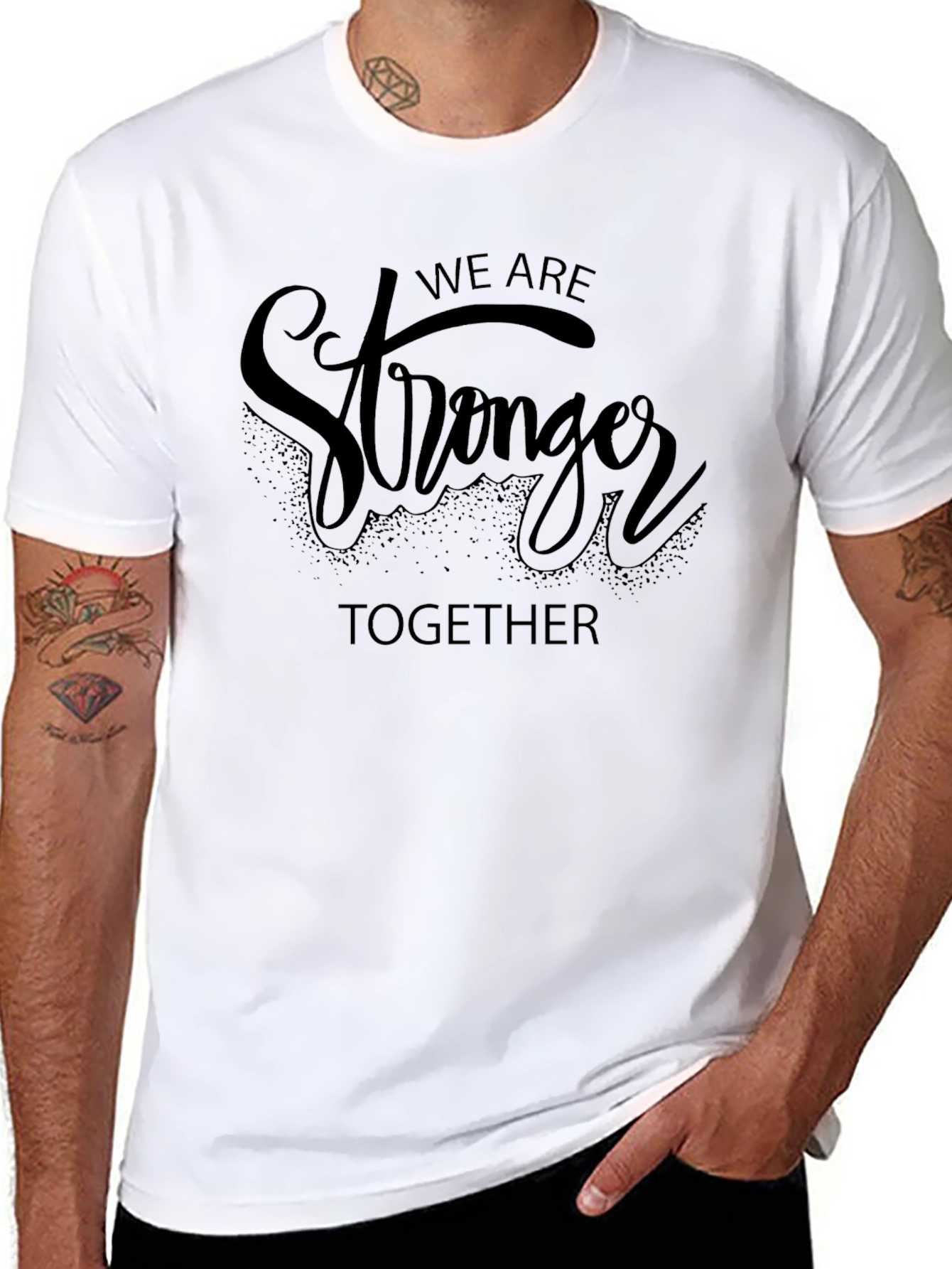 Stronger Together Black Graphic Tee