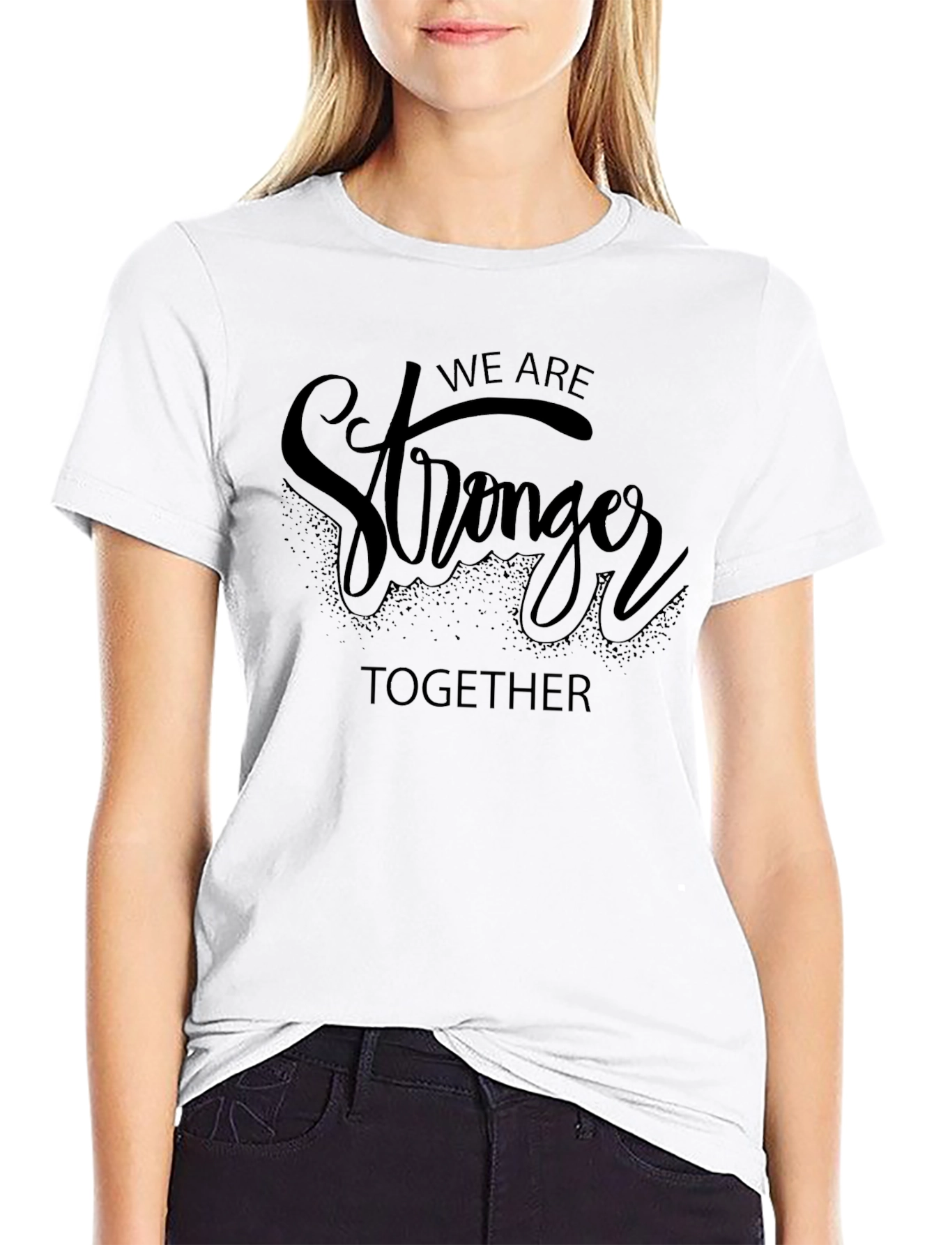 Stronger Together Black Graphic Tee