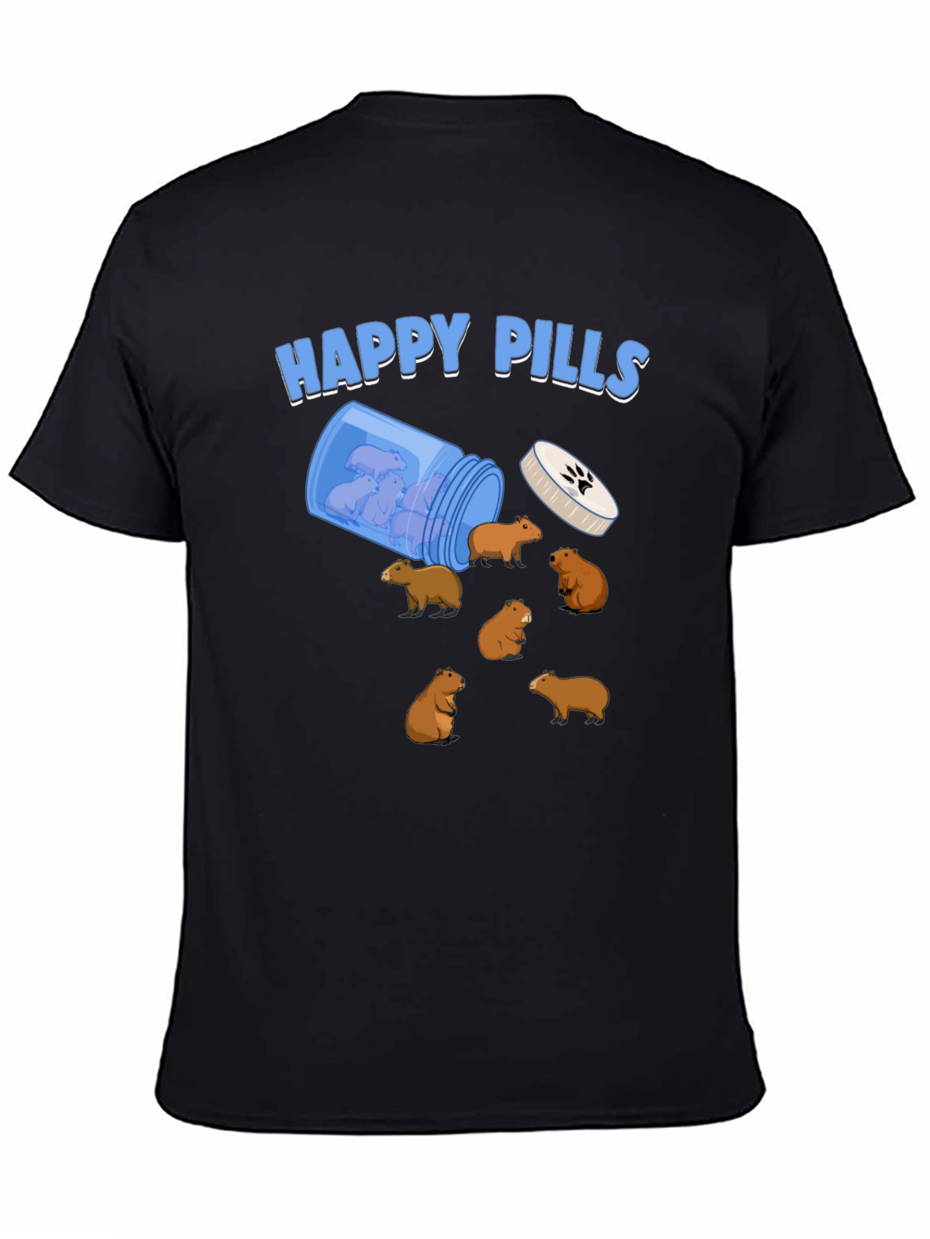 Happy Pills Capybara T-Shirt - Relax & Enjoy!