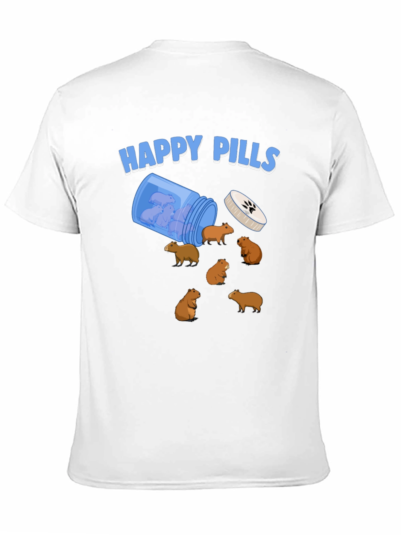 Happy Pills Capybara T-Shirt - Relax & Enjoy!