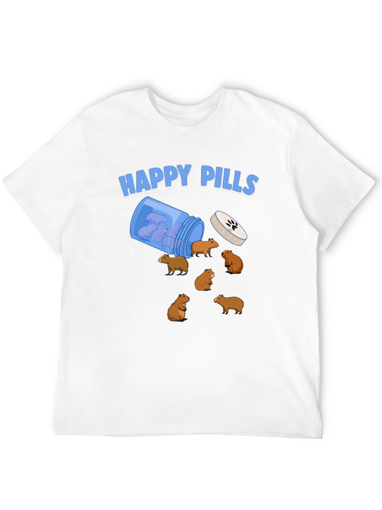 Happy Pills Capybara T-Shirt - Relax & Enjoy!