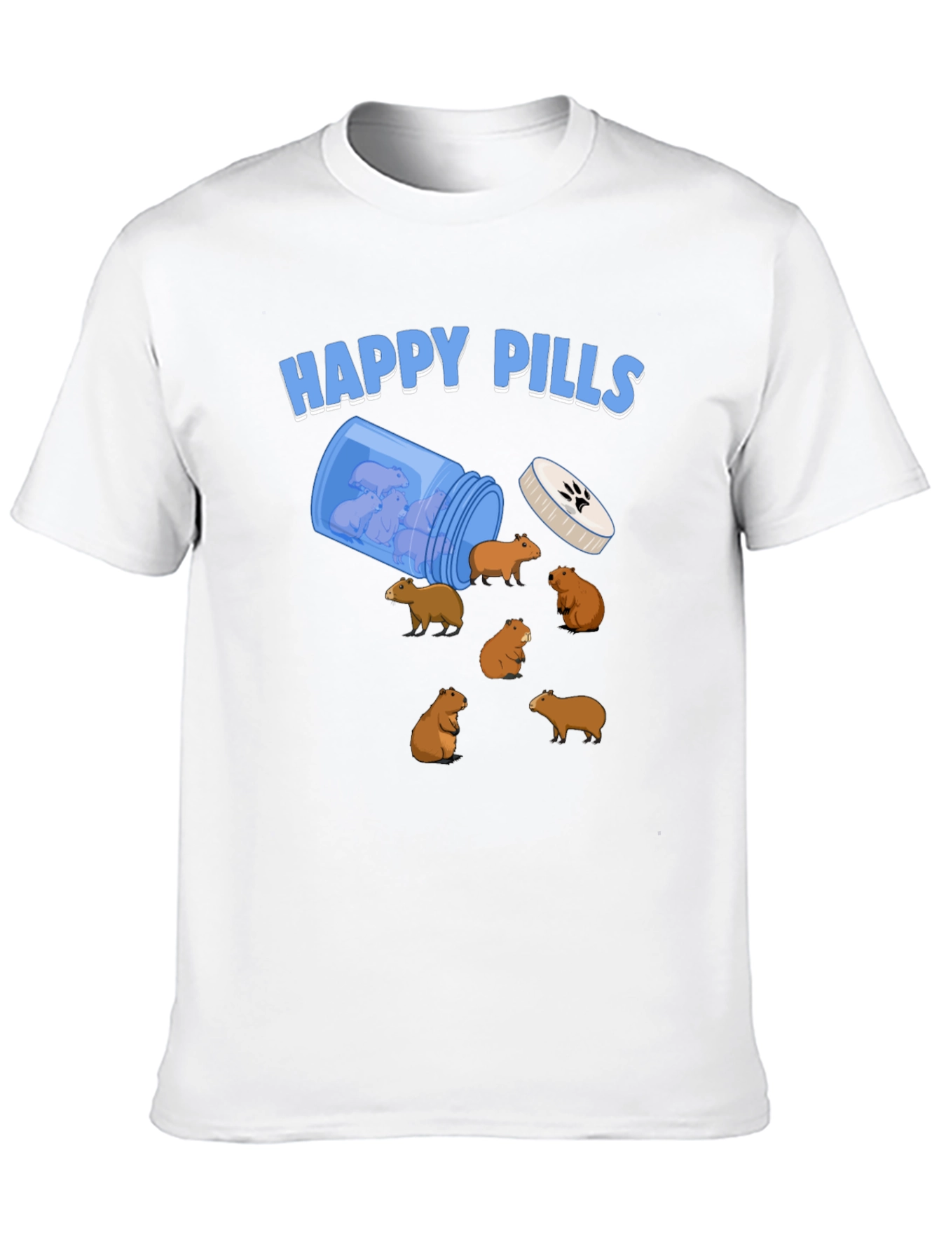 Happy Pills Capybara T-Shirt - Relax & Enjoy!