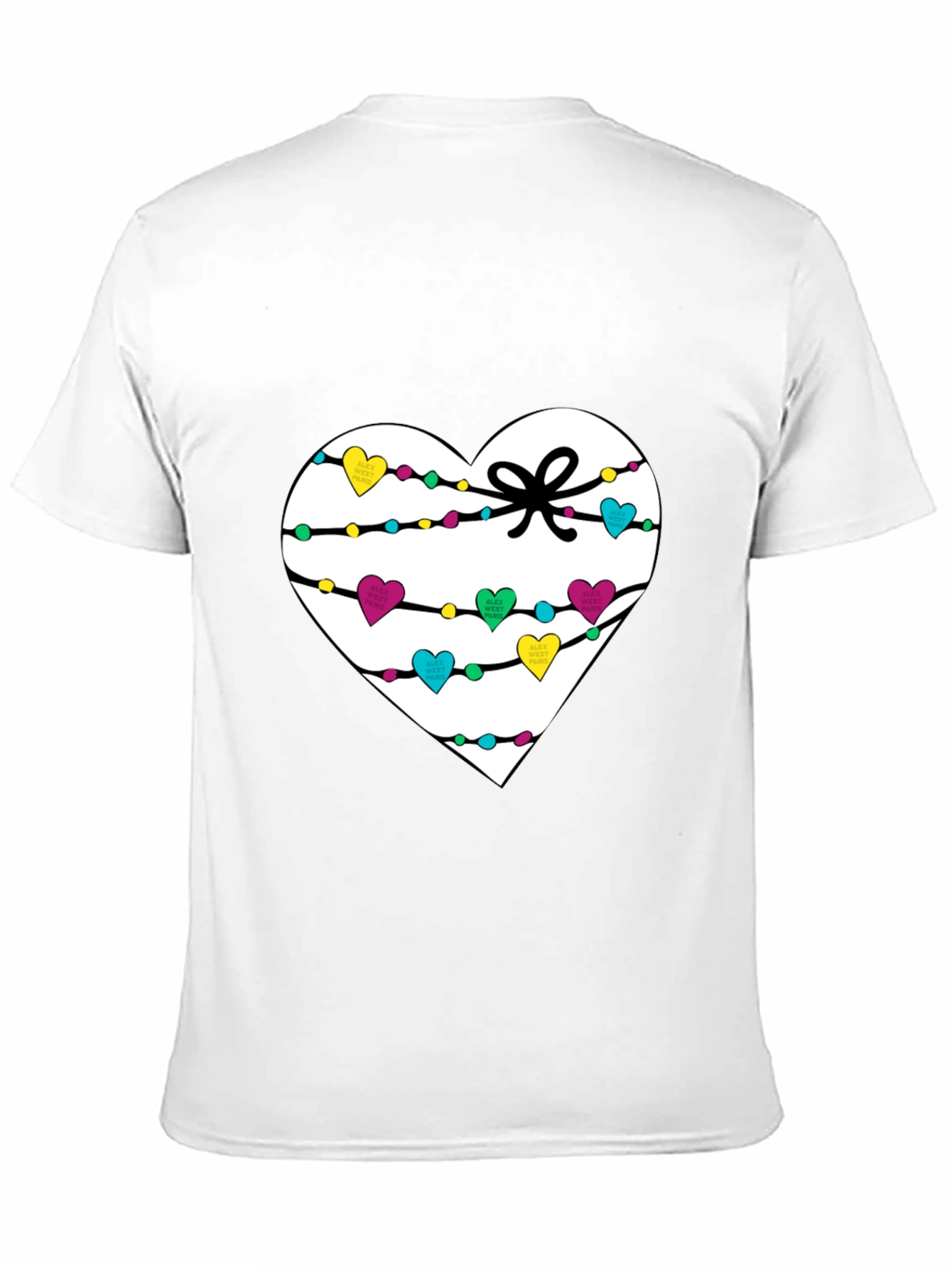 Heart Lights T-Shirt - Mens Black Tee