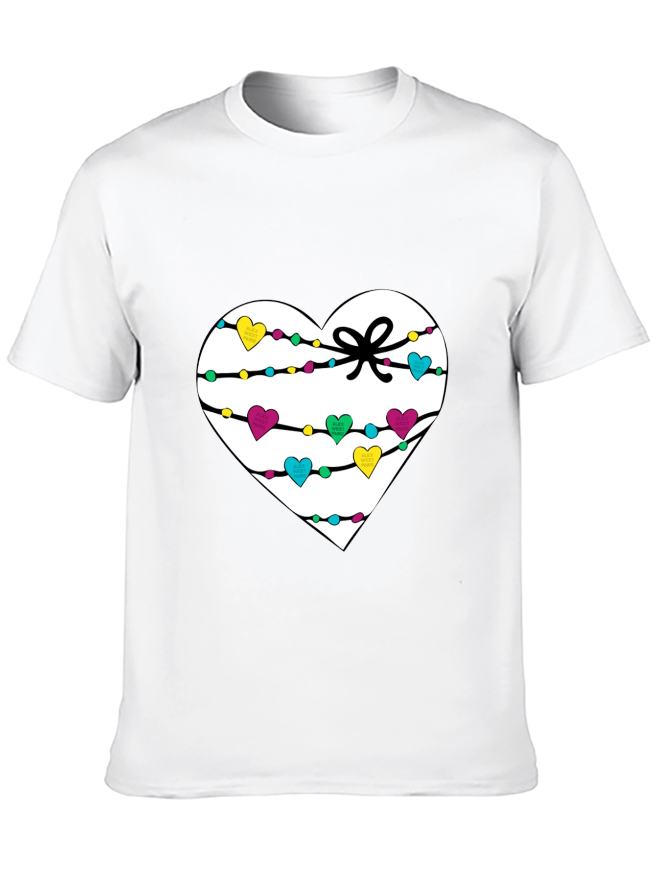 Heart Lights T-Shirt - Mens Black Tee