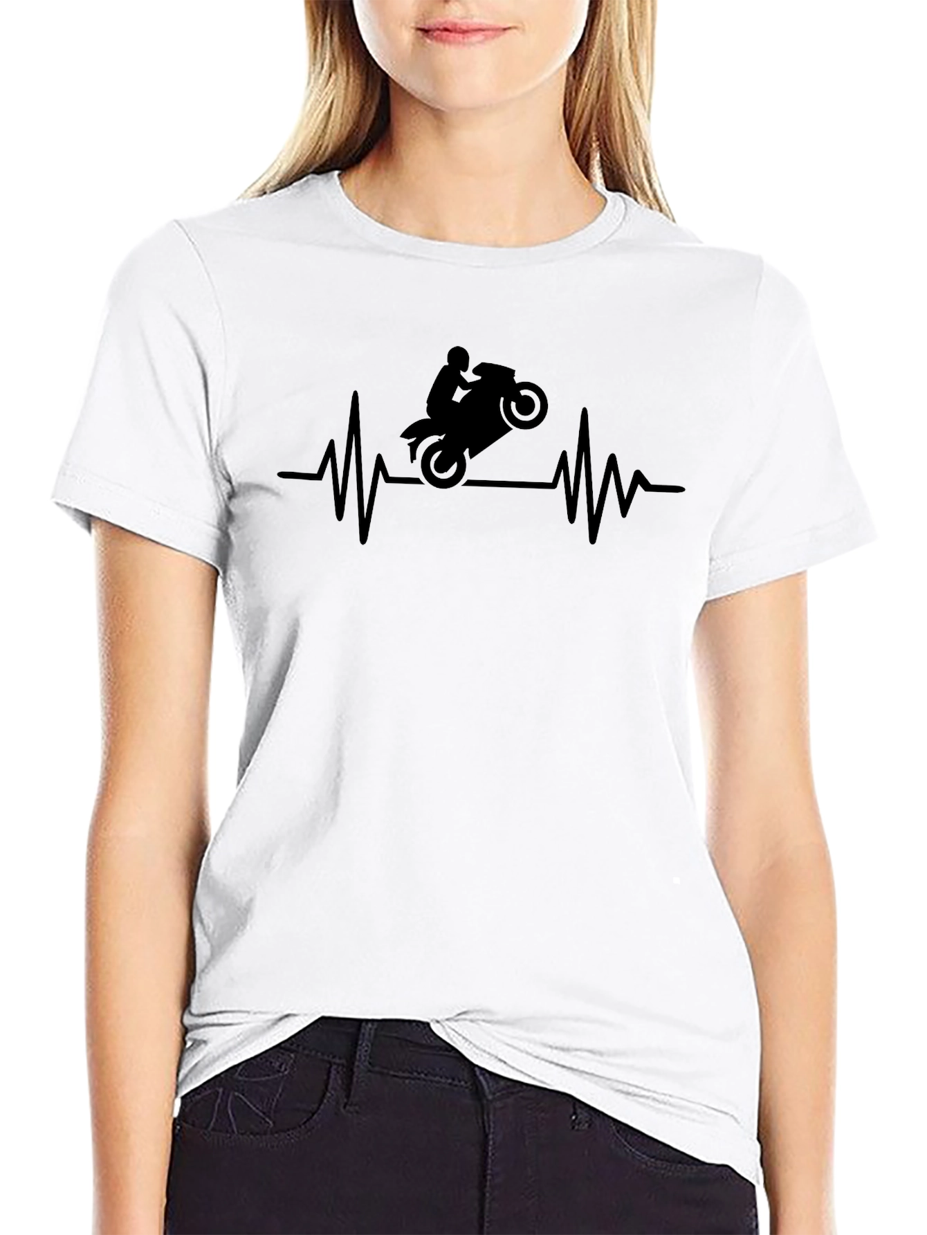 Motorcycle Heartbeat T-Shirt - Rider Passion