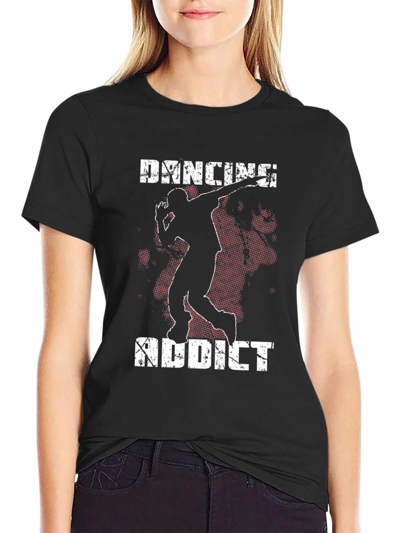 Dancing Addict Graphic Tee - Black
