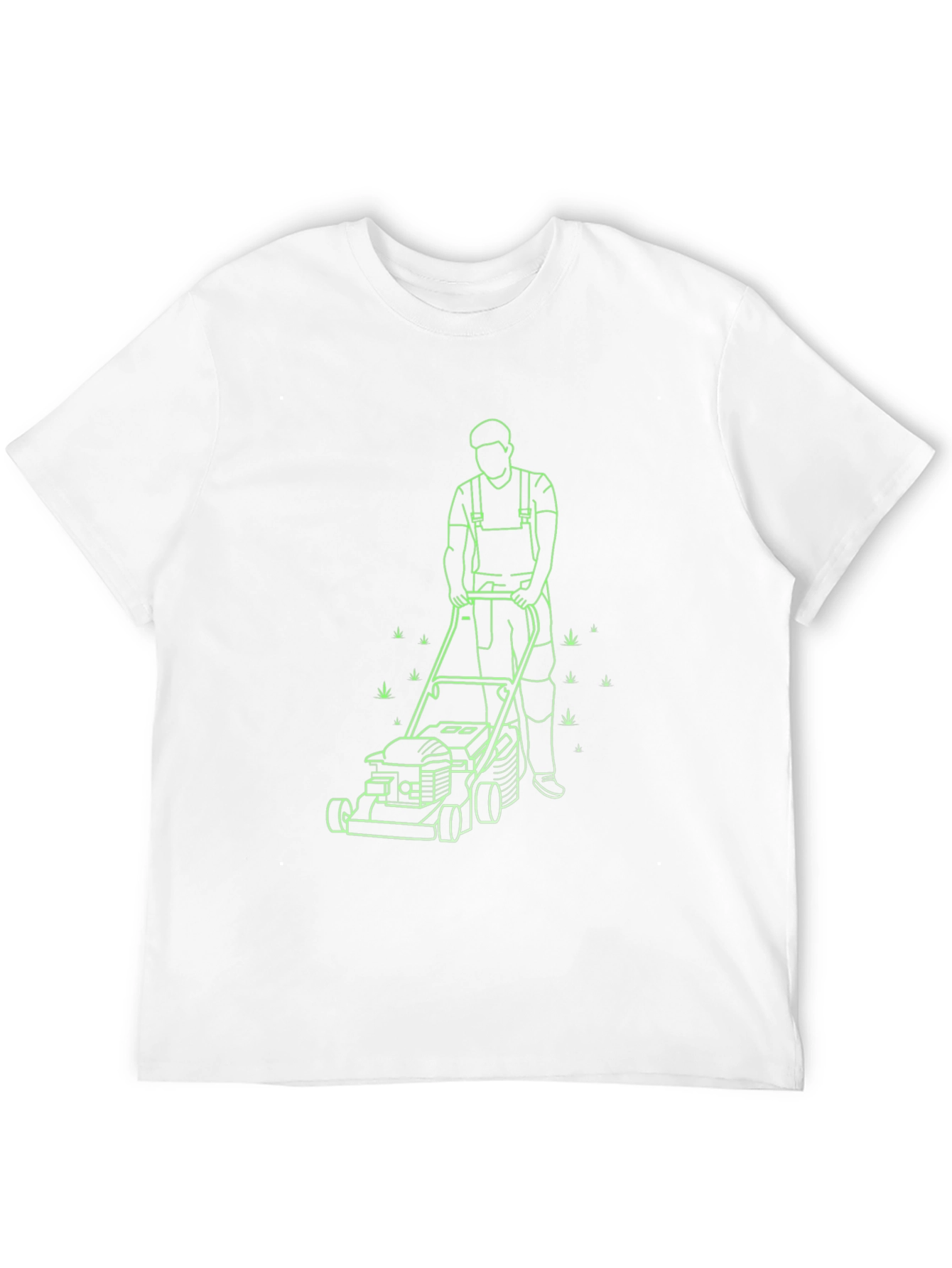 Lawn Mowing Graphic T-Shirt - Black