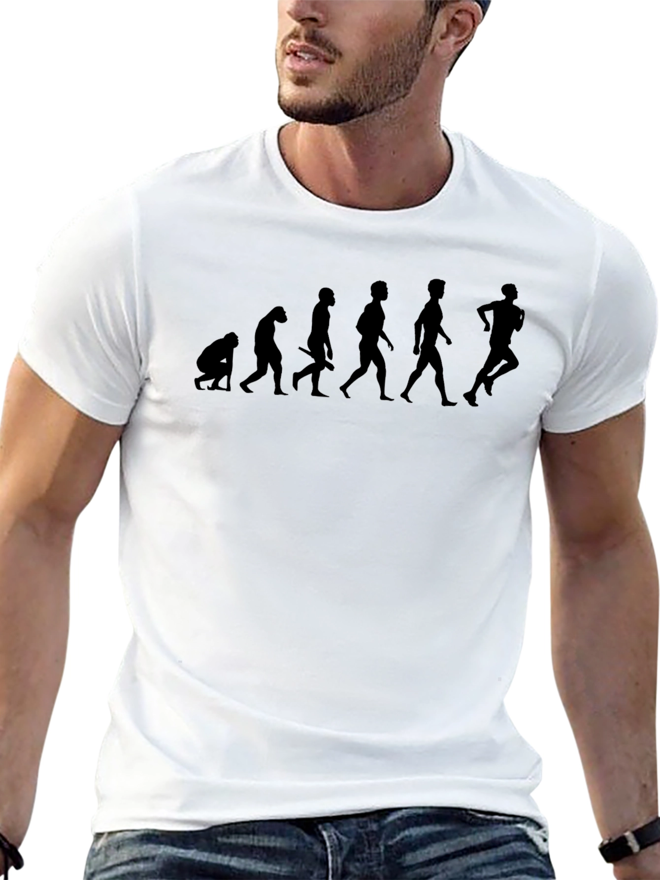 Evolution of Running Black T-Shirt