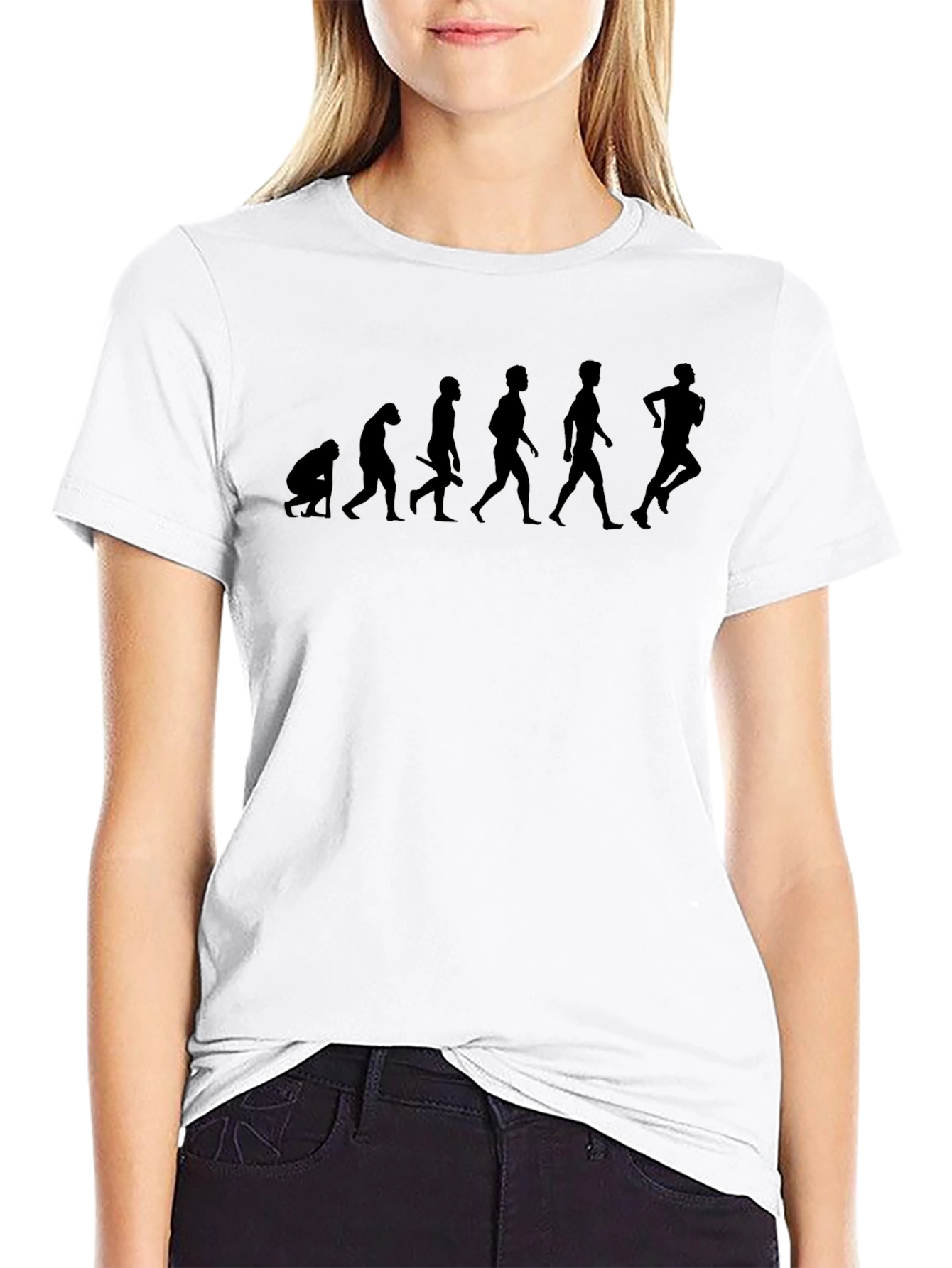 Evolution of Running Black T-Shirt