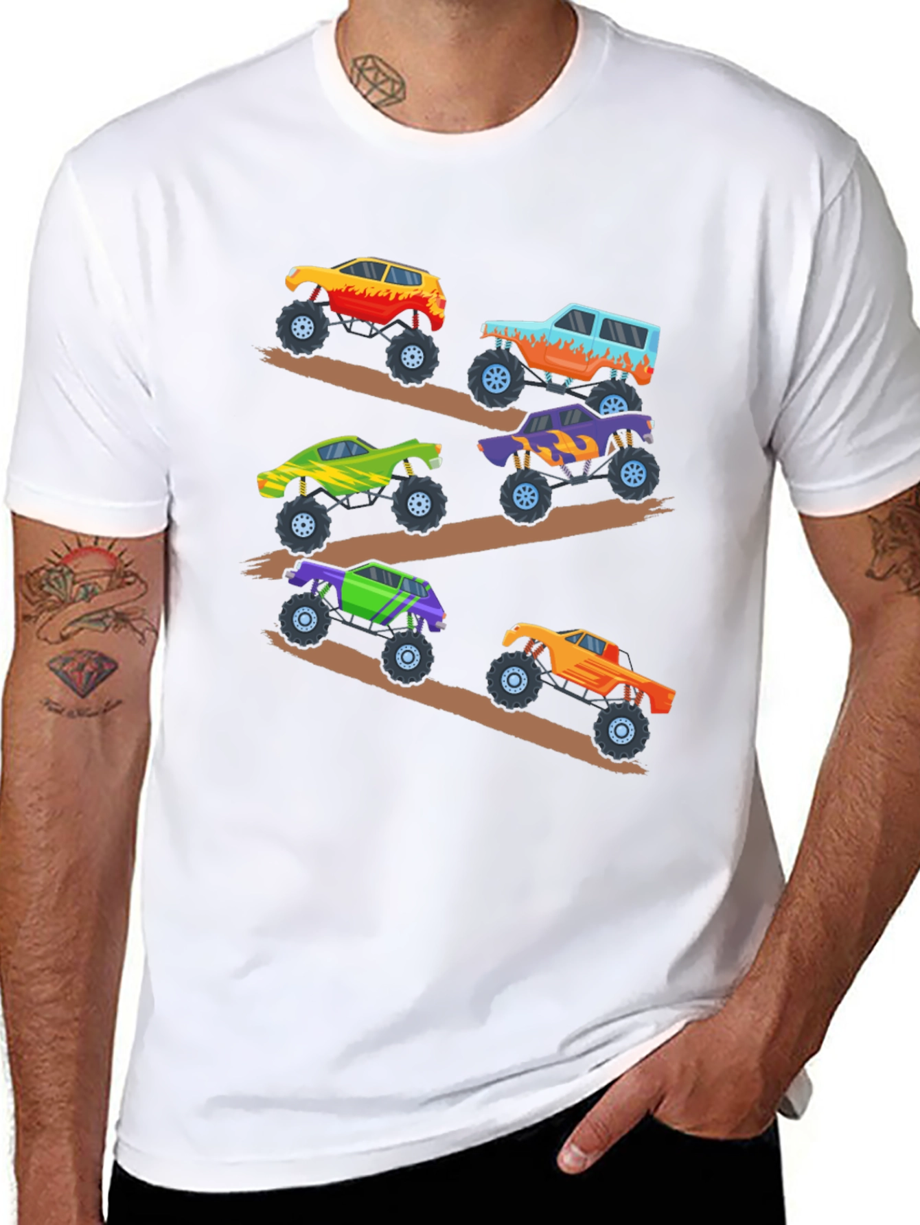 Monster Truck Rally Graphic Tee - Black