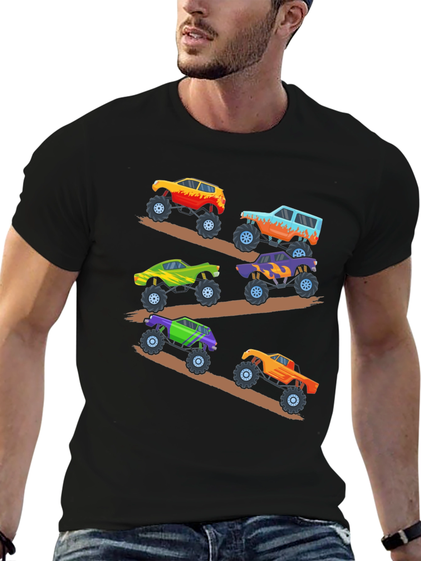 Monster Truck Rally Graphic Tee - Black