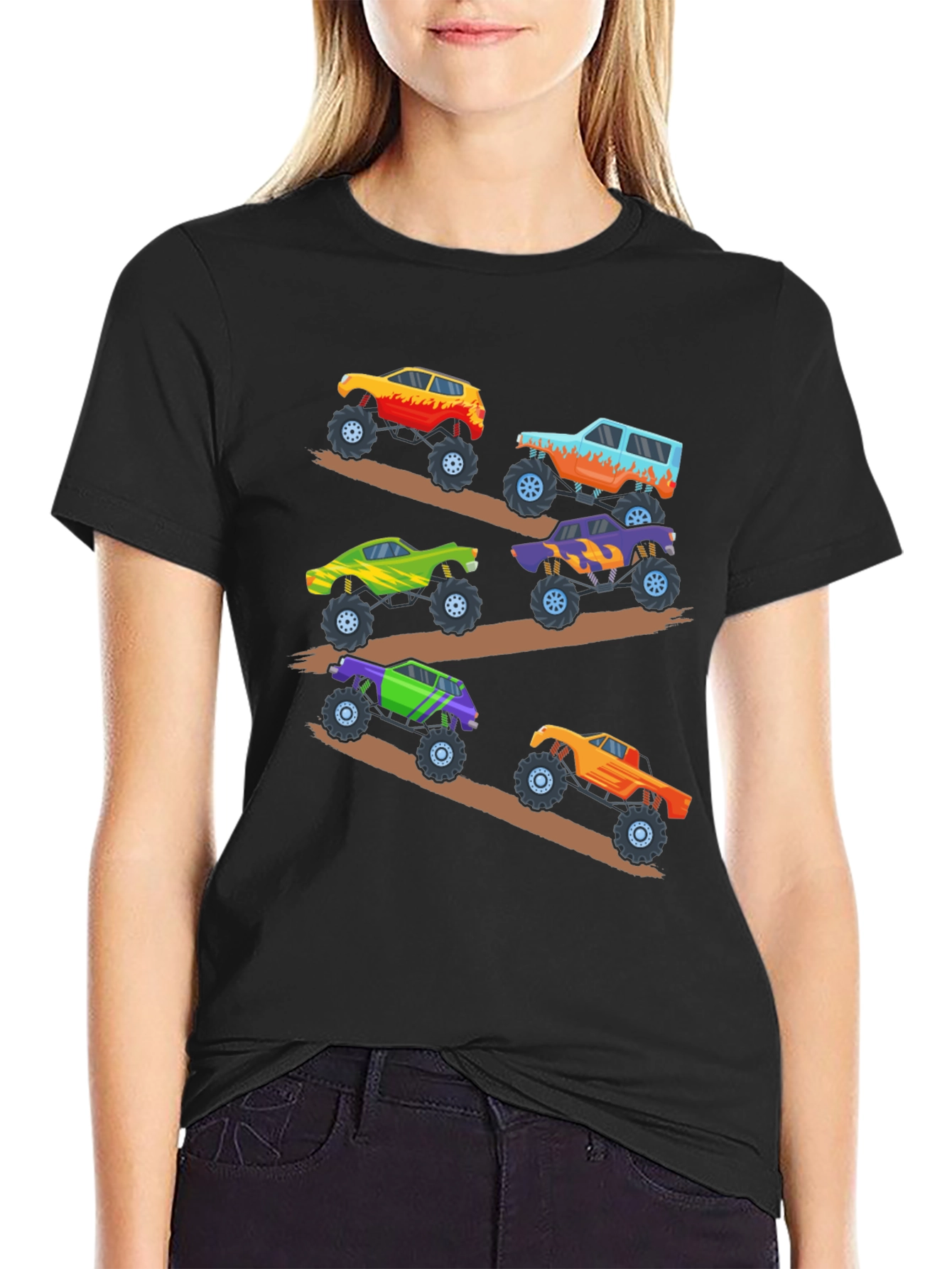 Monster Truck Rally Graphic Tee - Black