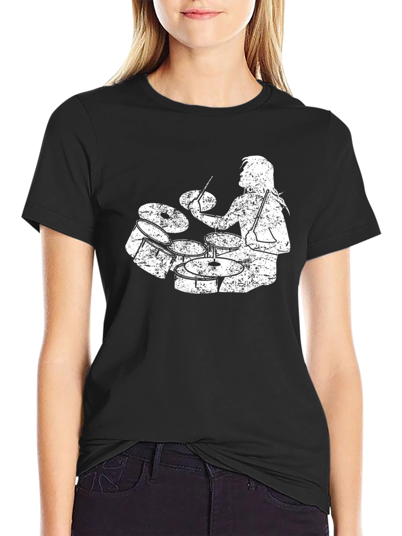 Drummer Graphic T-Shirt - Black