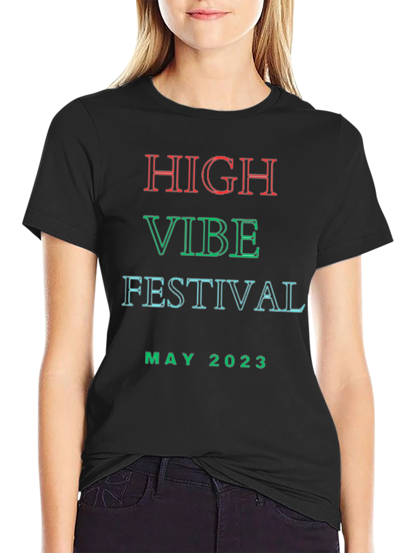 High Vibe Festival May 2023 Black T-Shirt