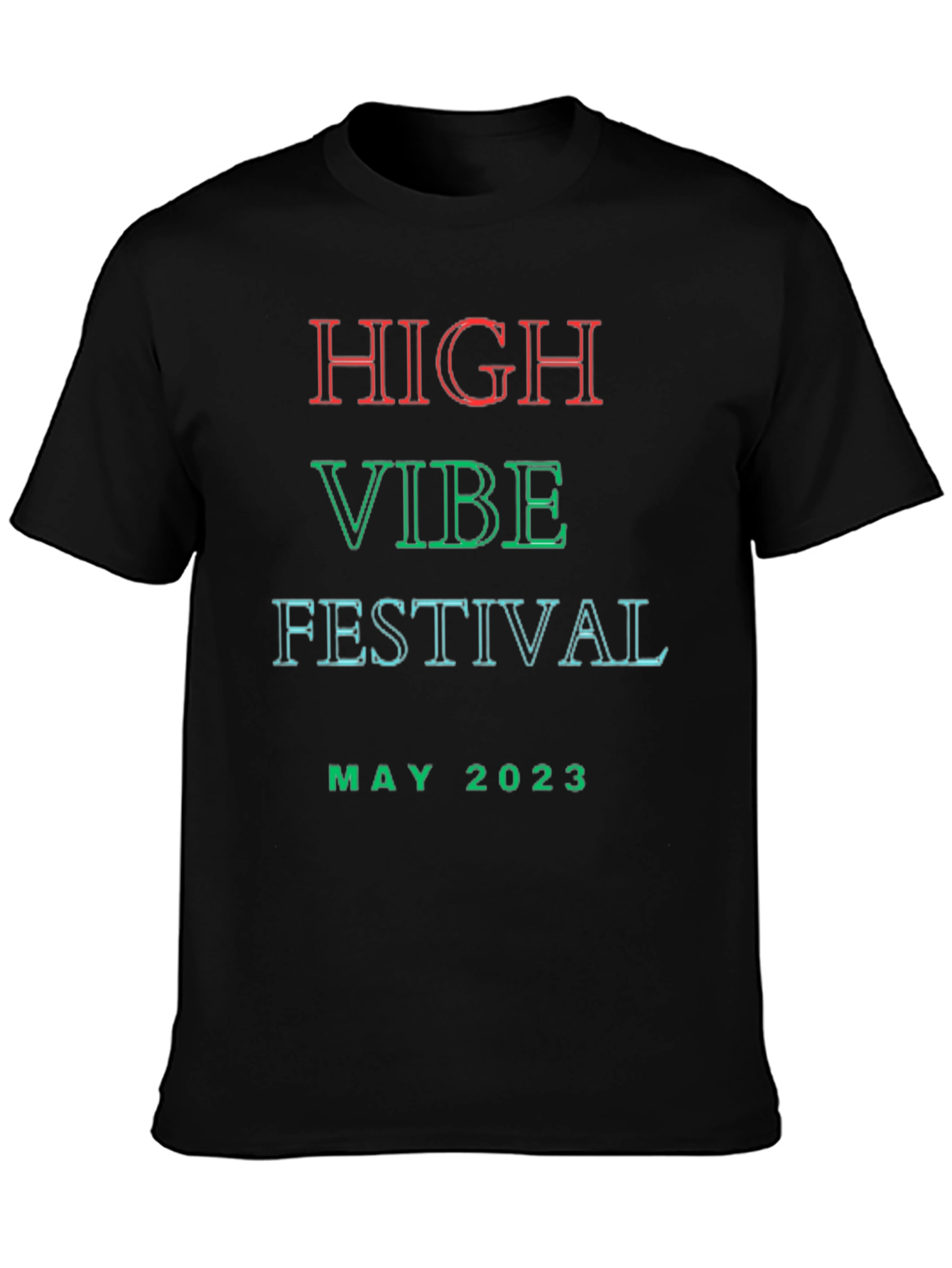 High Vibe Festival May 2023 Black T-Shirt