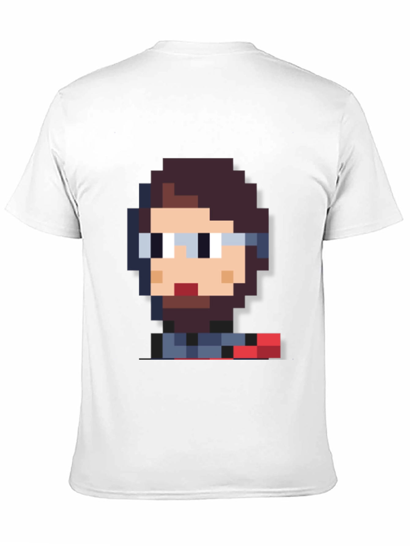 Pixel Art Geek T-Shirt - Black Crew Neck