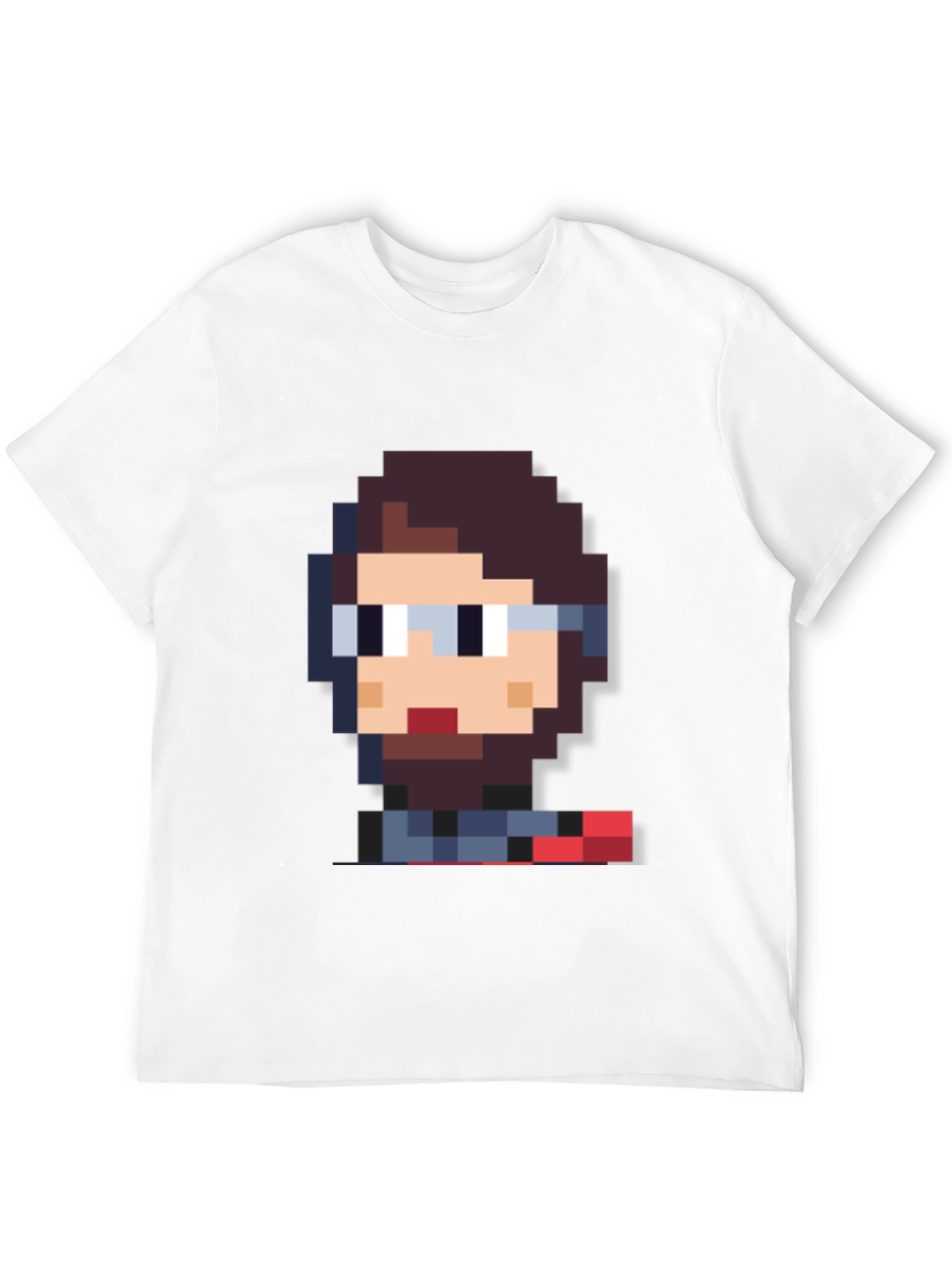 Pixel Art Geek T-Shirt - Black Crew Neck