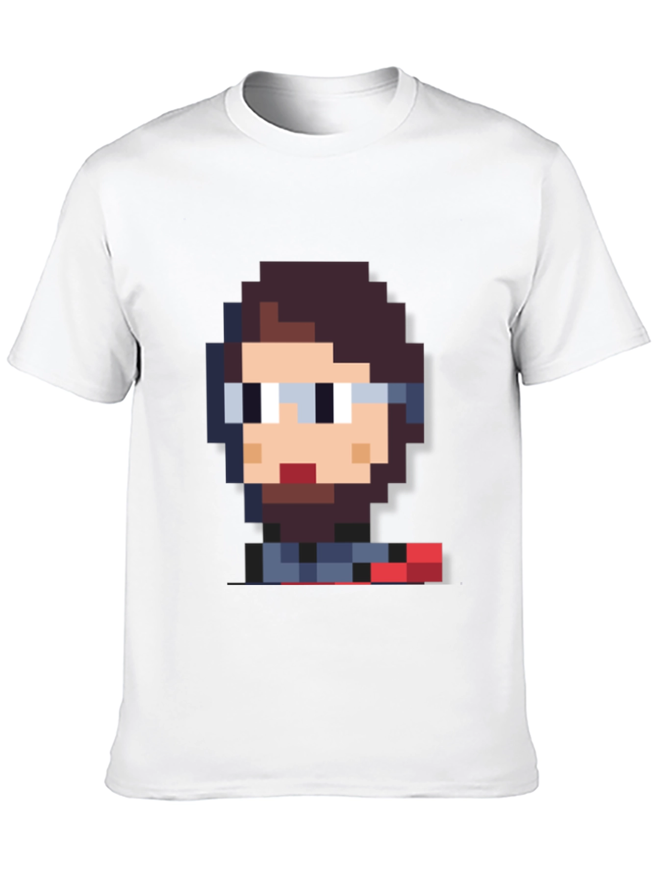 Pixel Art Geek T-Shirt - Black Crew Neck