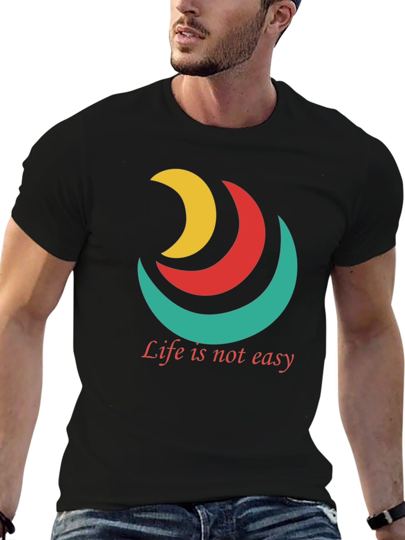 Inspirational Tee: Life Isnt Easy Graphic T-Shirt