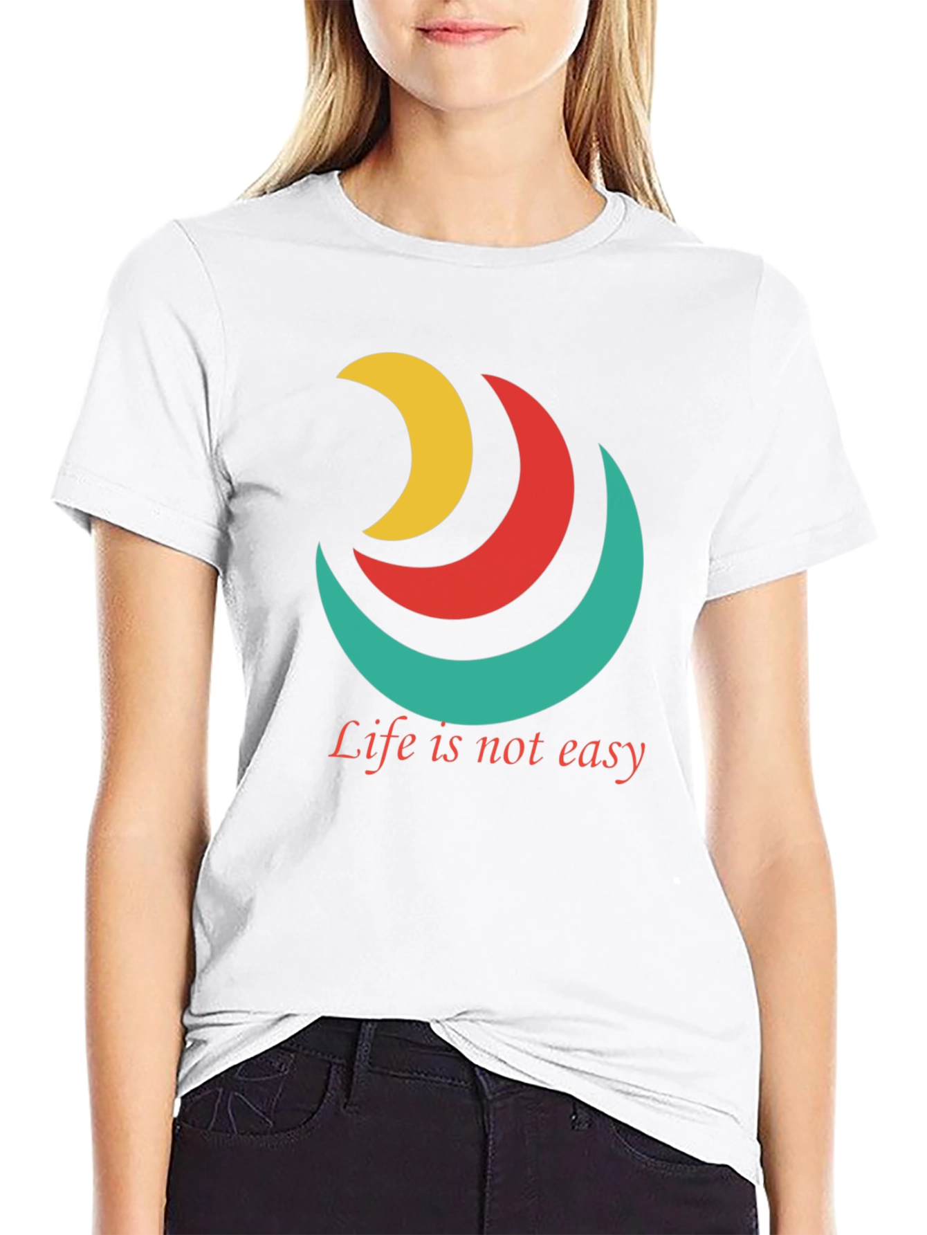 Inspirational Tee: Life Isnt Easy Graphic T-Shirt