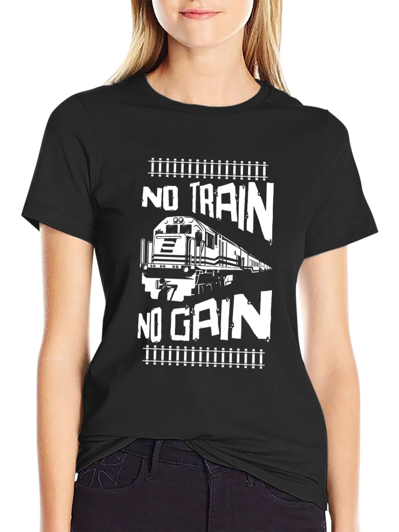 No Train No Gain Graphic Tee - Black