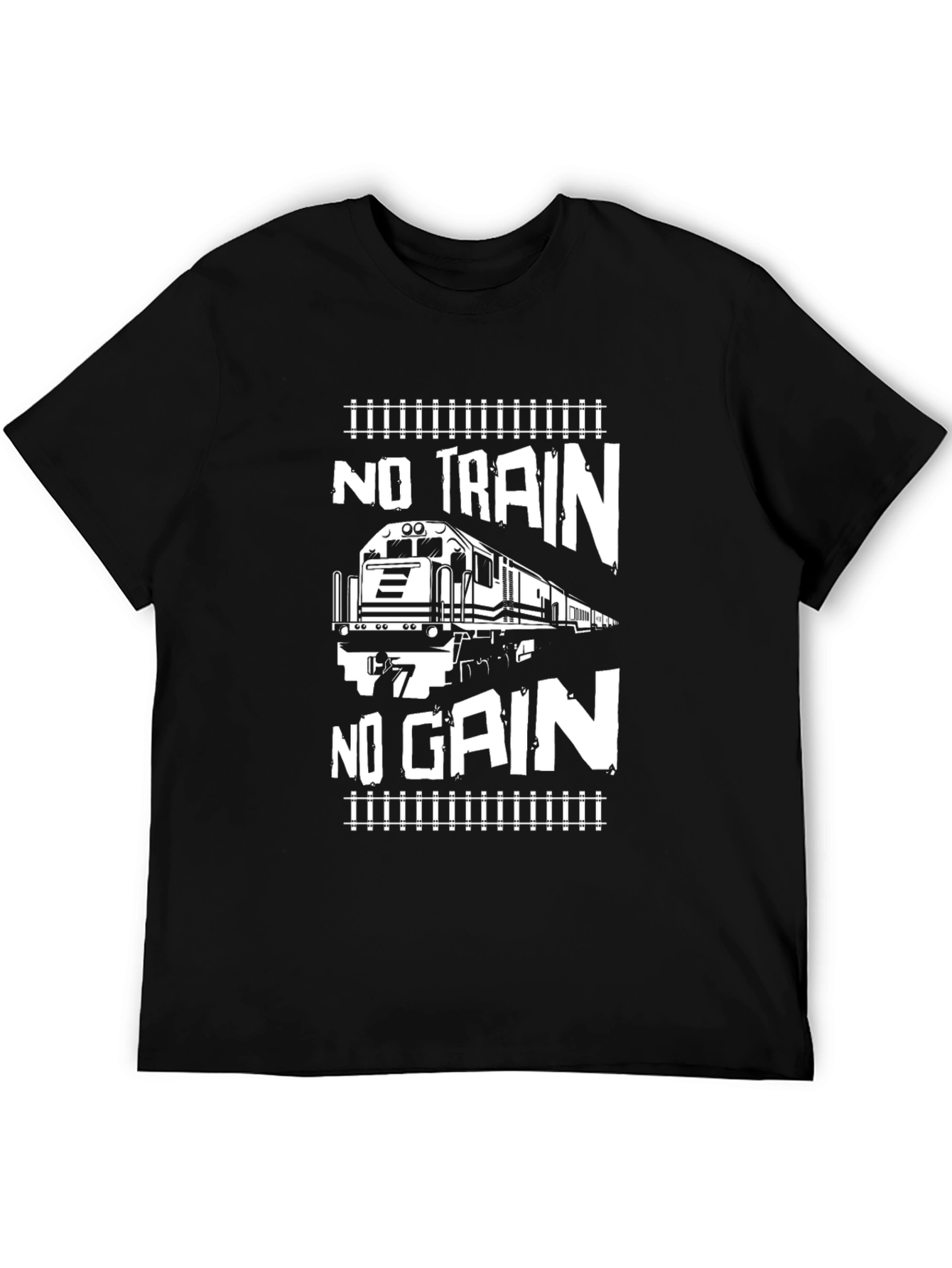 No Train No Gain Graphic Tee - Black
