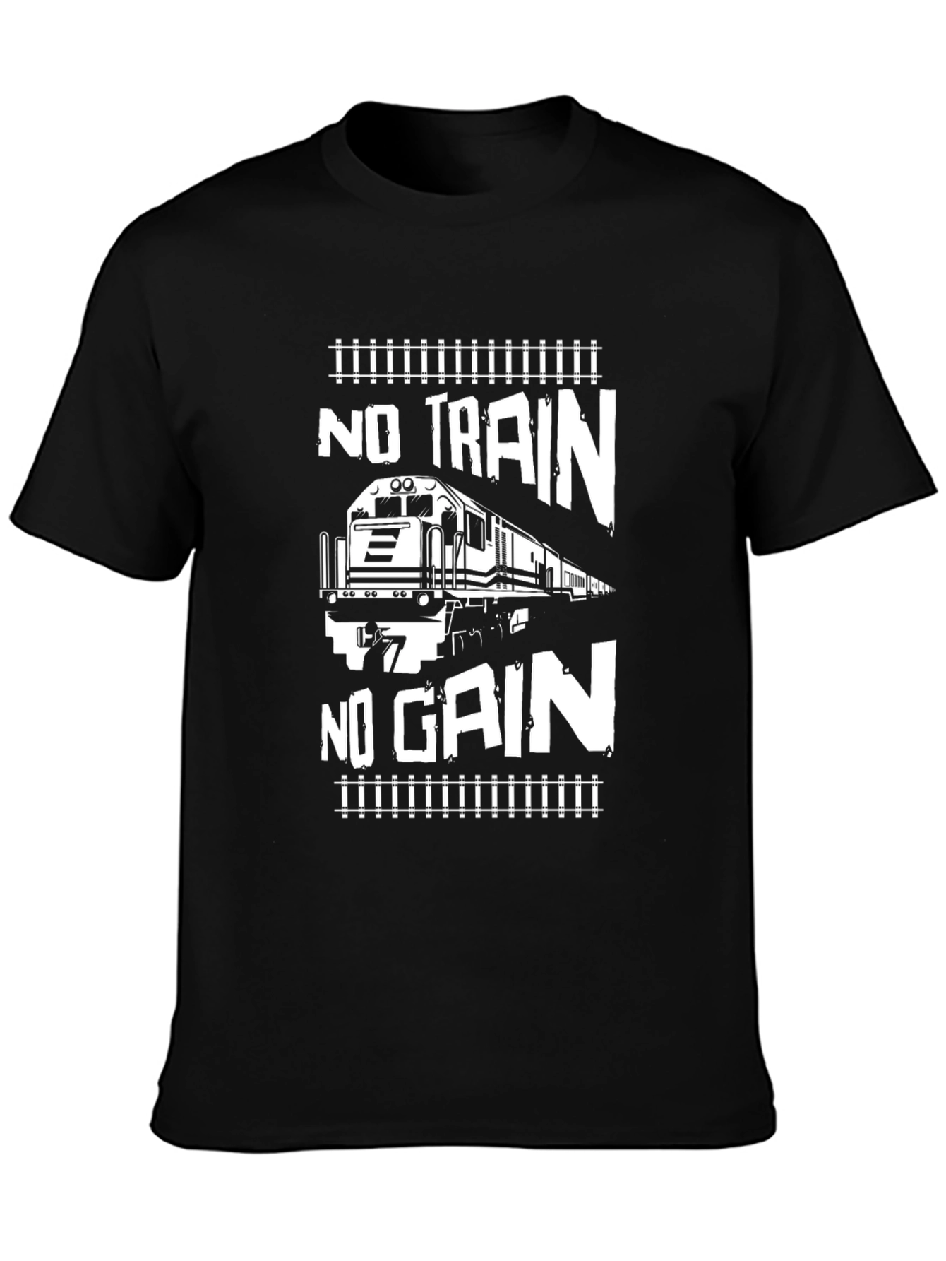 No Train No Gain Graphic Tee - Black