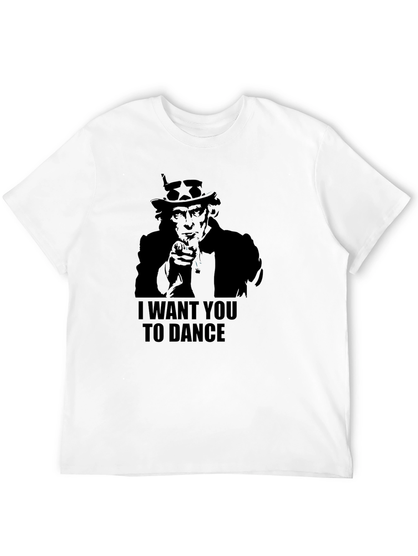 Uncle Sam I Want You To Dance Black T-Shirt