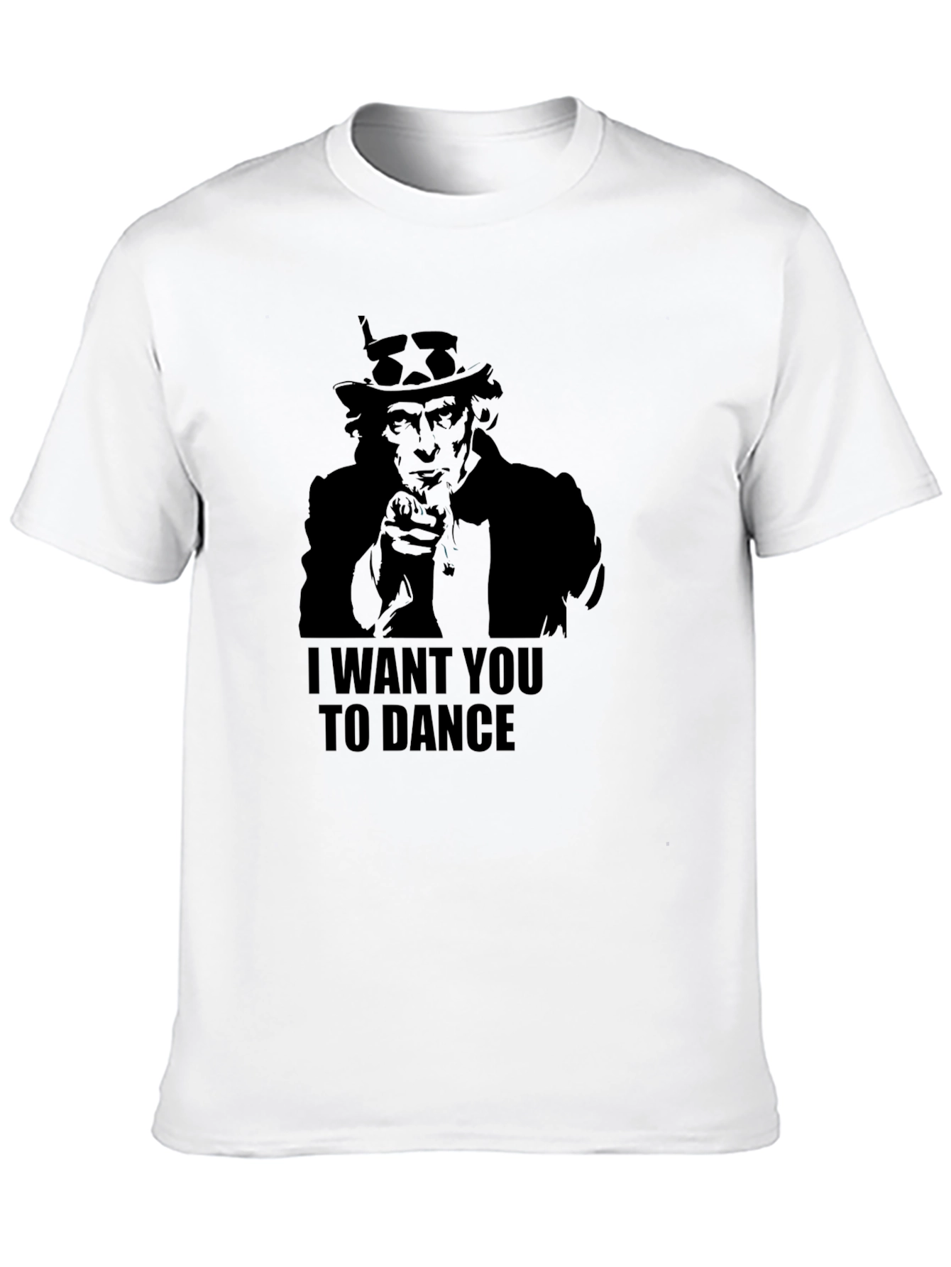 Uncle Sam I Want You To Dance Black T-Shirt