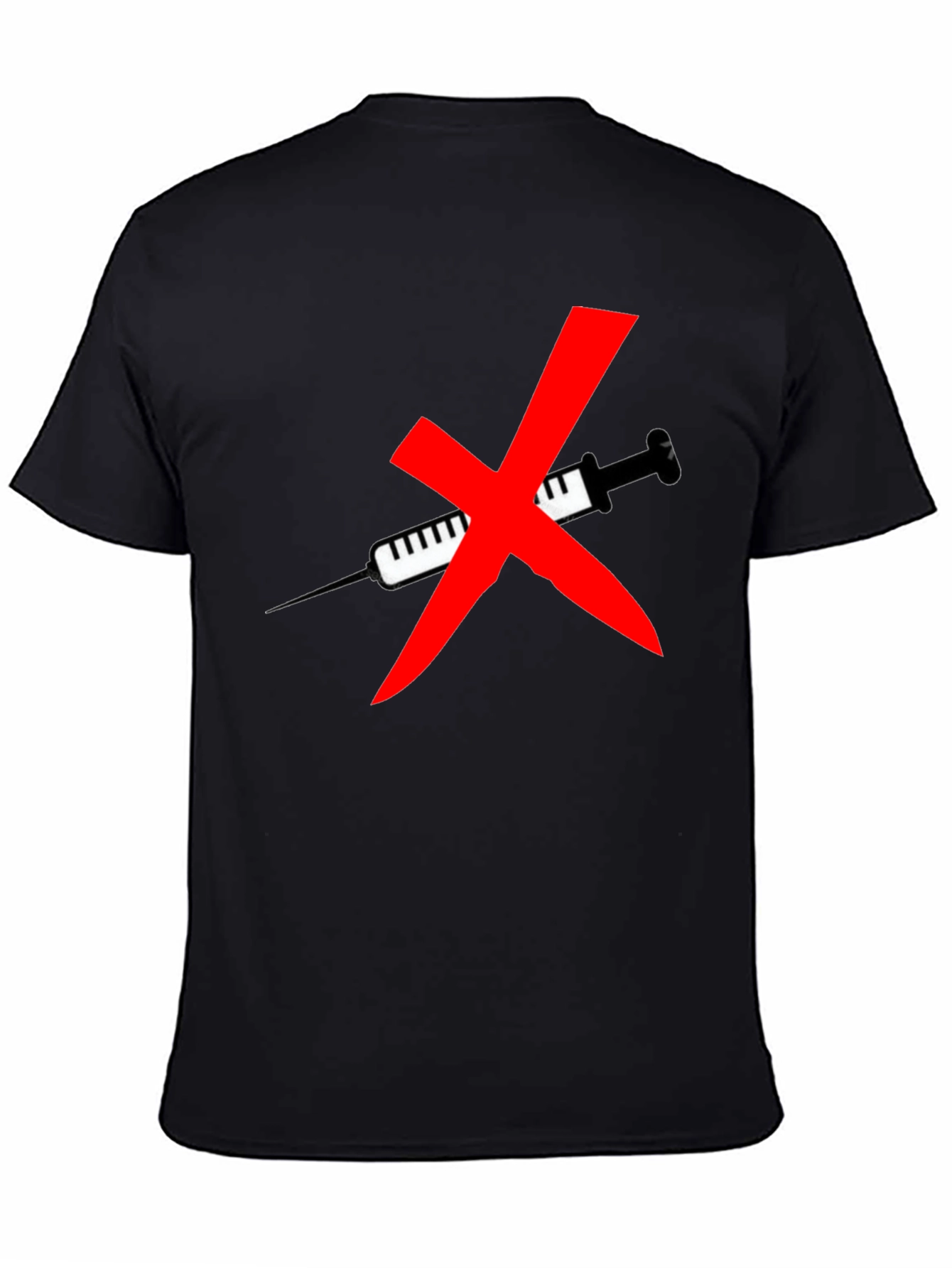 Anti Vaccine T-Shirt - Black Cotton Graphic Tee