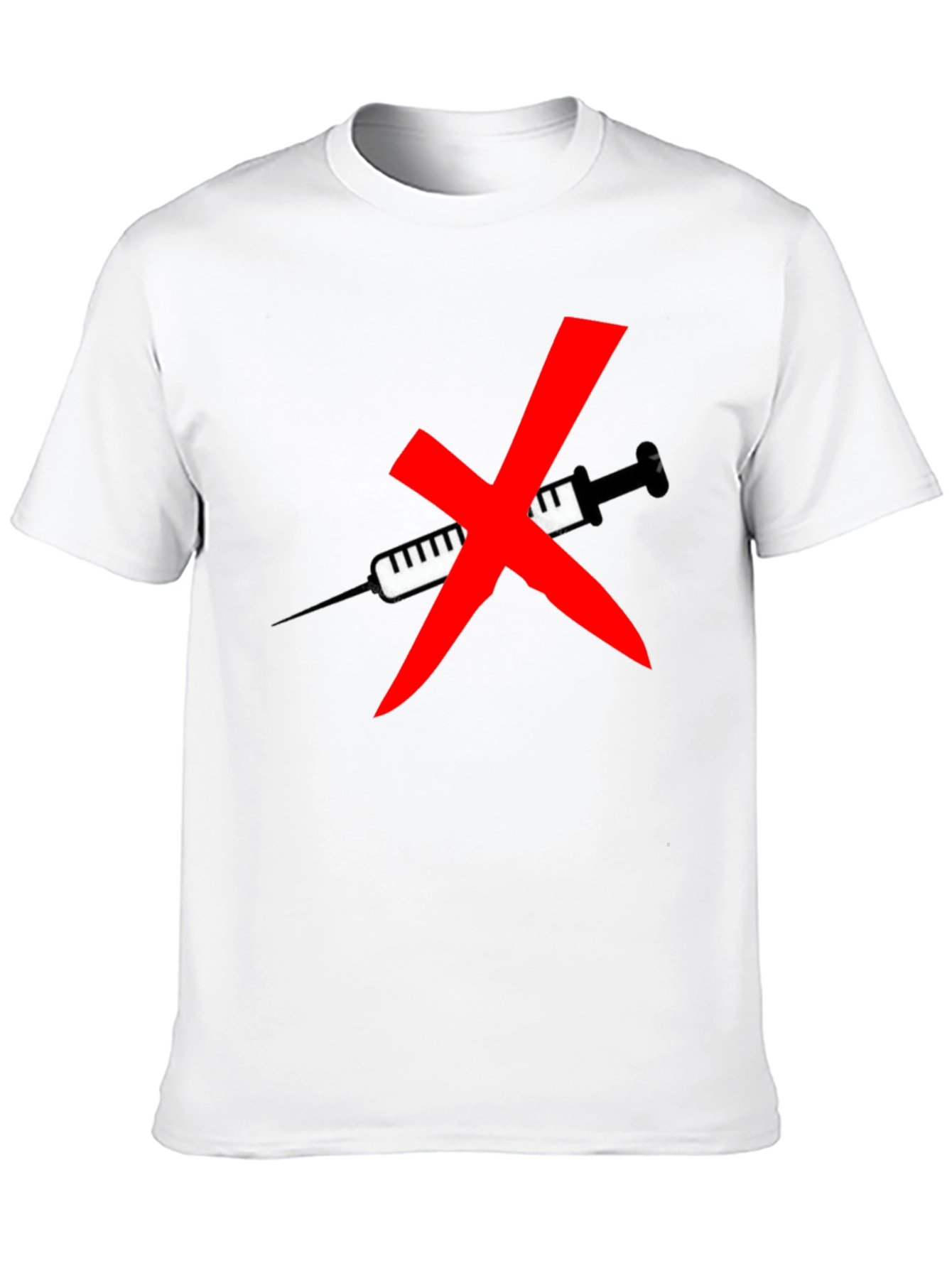 Anti Vaccine T-Shirt - Black Cotton Graphic Tee