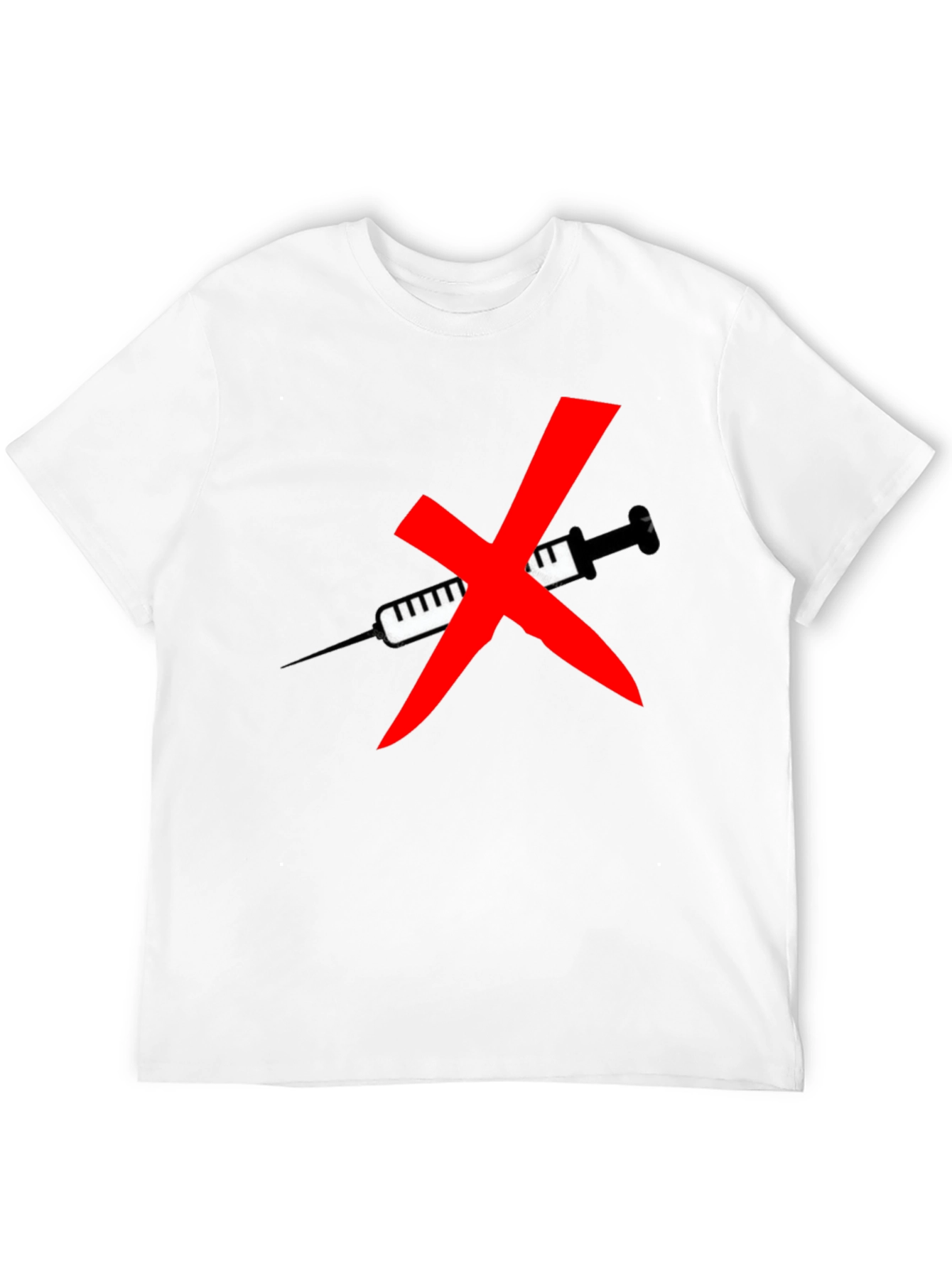 Anti Vaccine T-Shirt - Black Cotton Graphic Tee