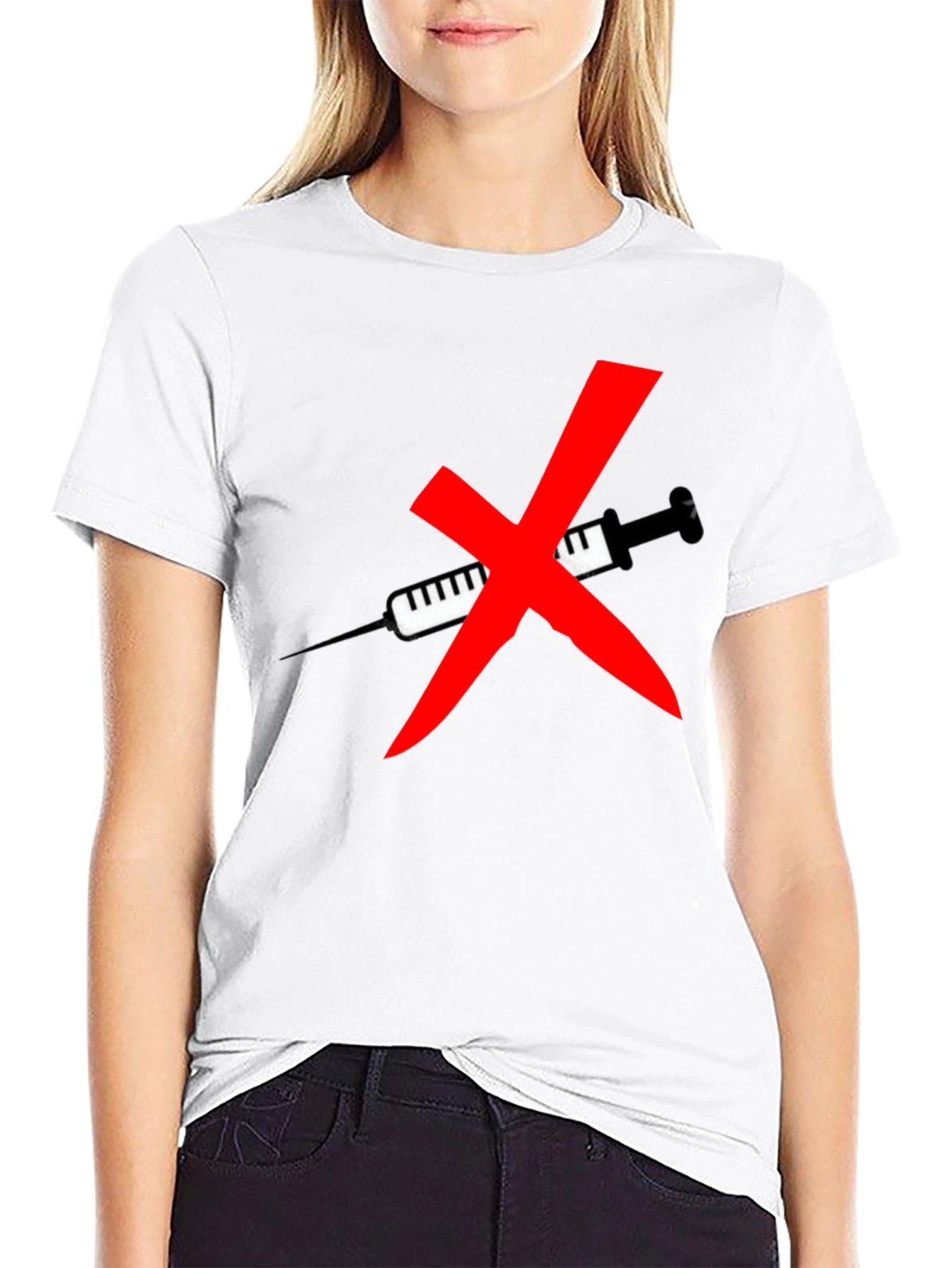Anti Vaccine T-Shirt - Black Cotton Graphic Tee